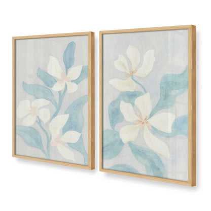 [Color:American Maple], Picture of art in a American Maple frame at an angle