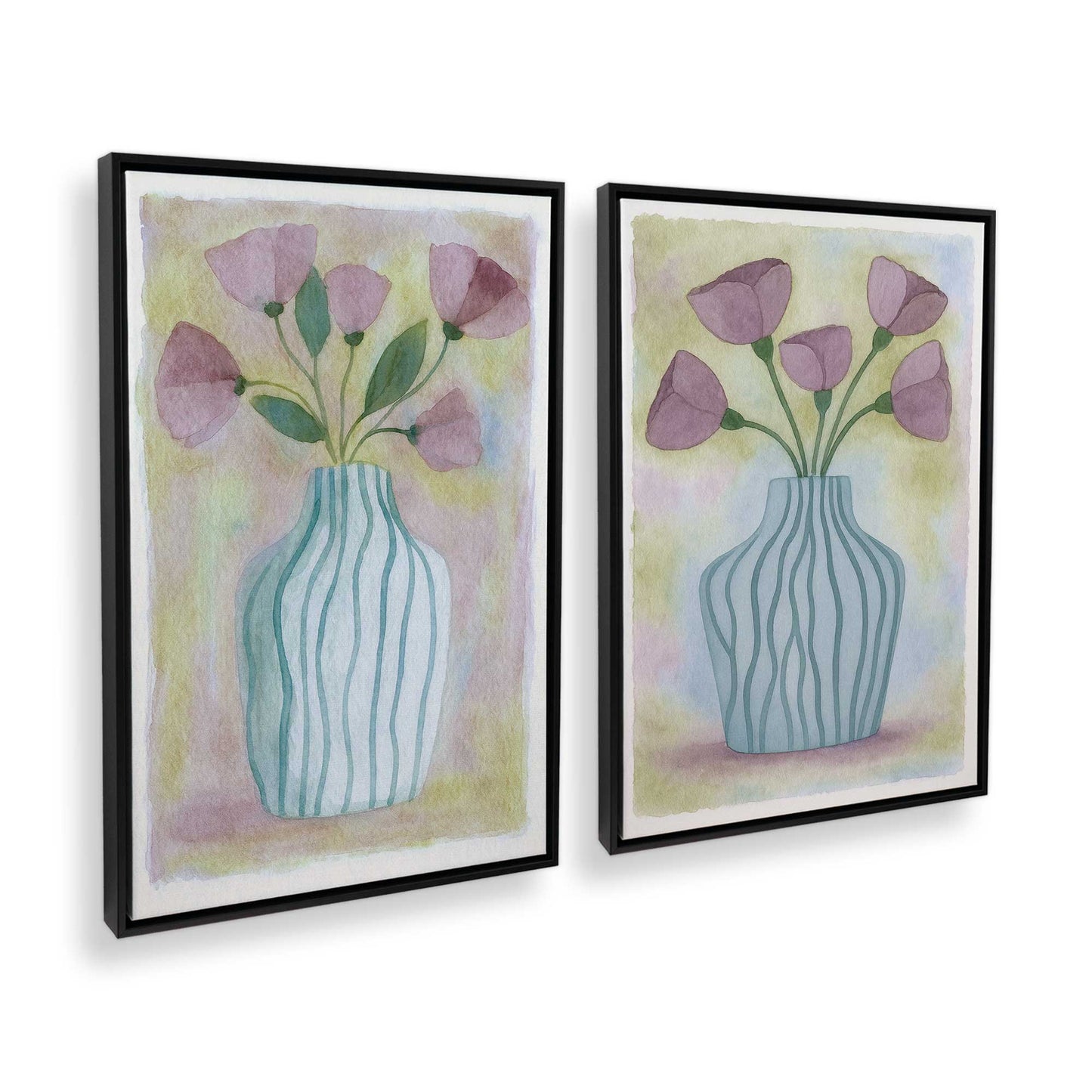 [Color:Satin Black], Picture of art in a Satin Black frame at an angle
