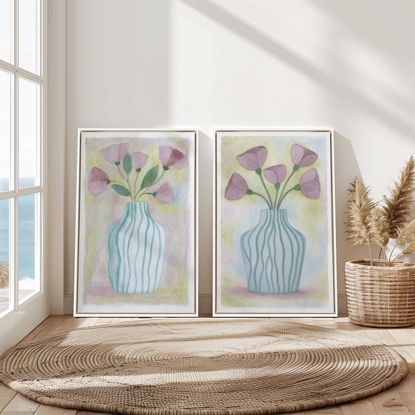[Color:Opaque White], Picture of art in a White frame