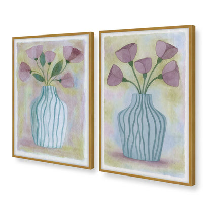 [Color:Polished Gold], Picture of art in a Polished Gold frame at an angle