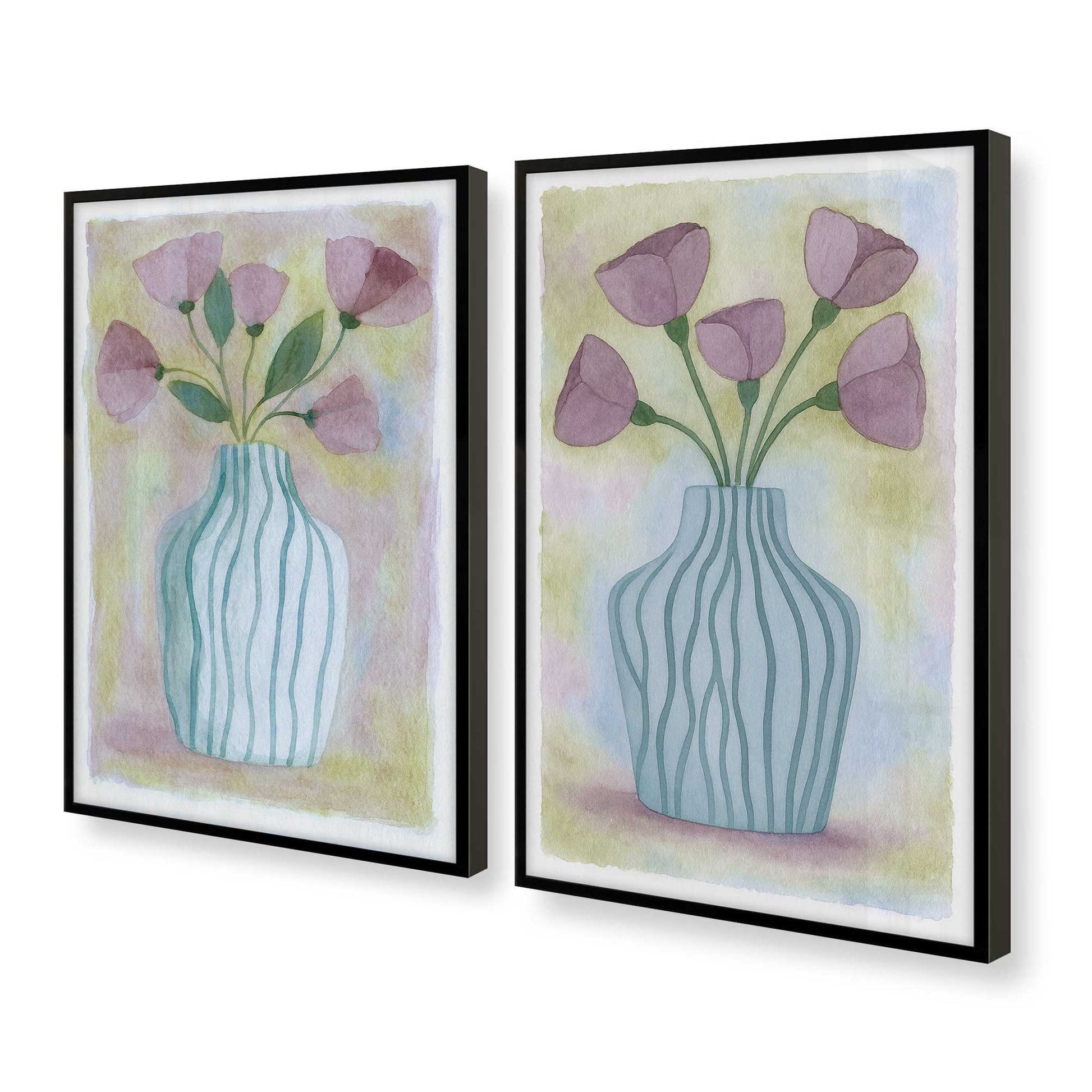[Color:Satin Black], Picture of art in a Satin Black frame at an angle