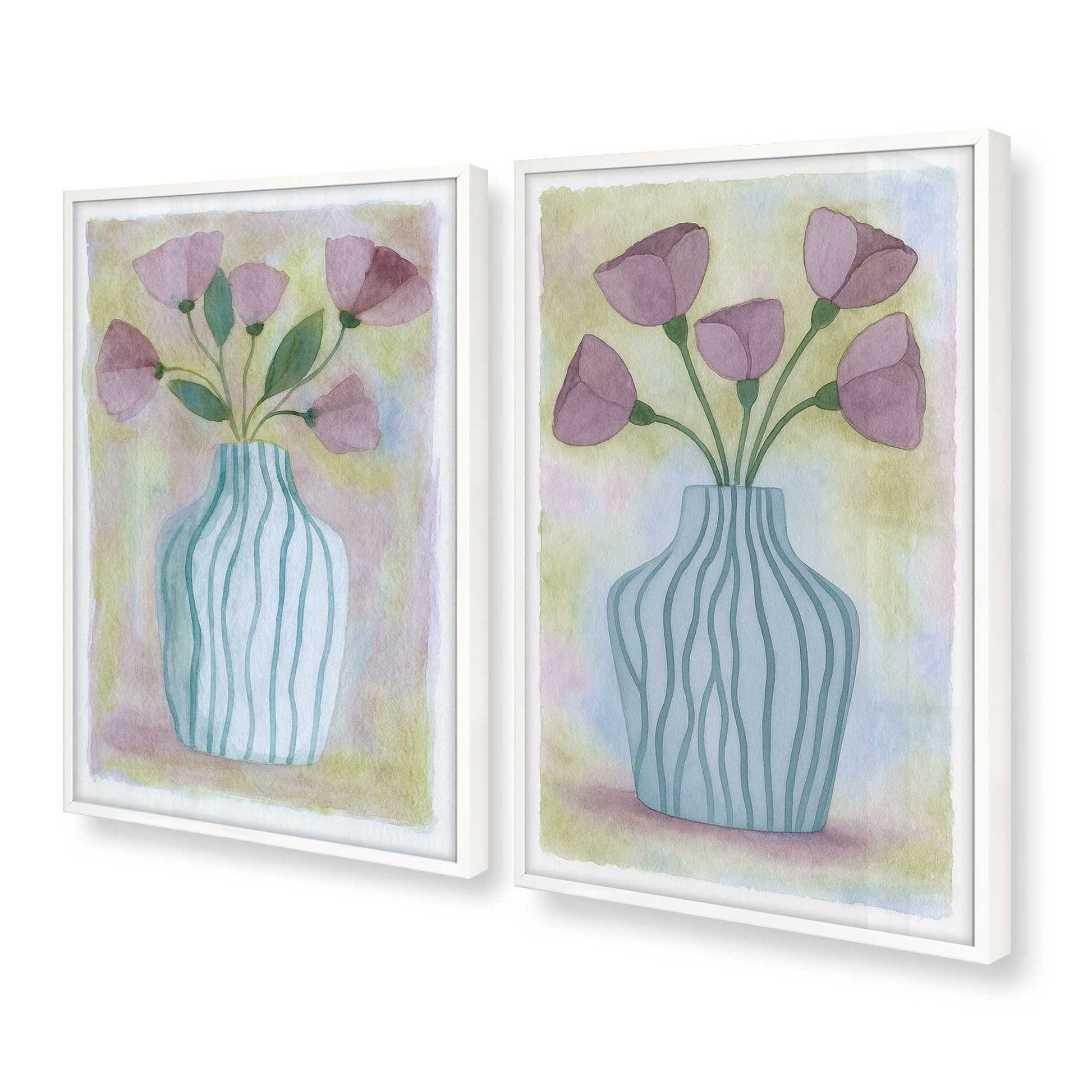 [Color:Opaque White], Picture of art in a Opaque White frame at an angle