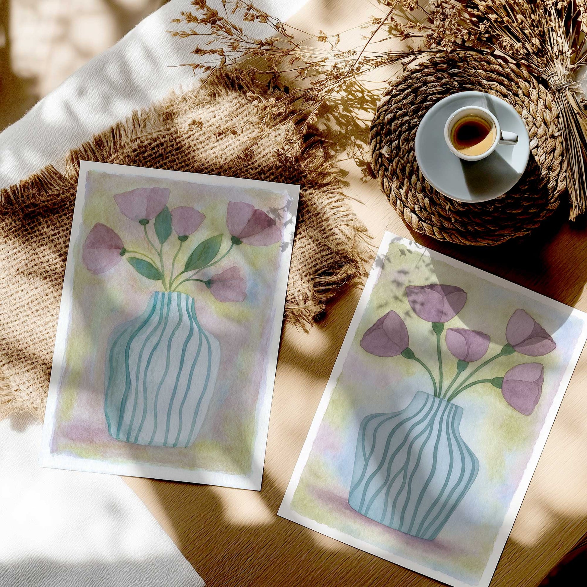 [color:Rolled Print], Picture in a room