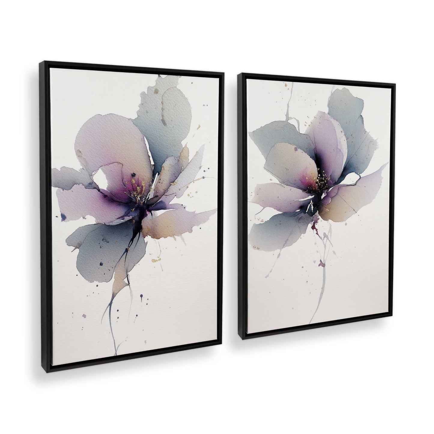 [Color:Satin Black], Picture of art in a Satin Black frame at an angle
