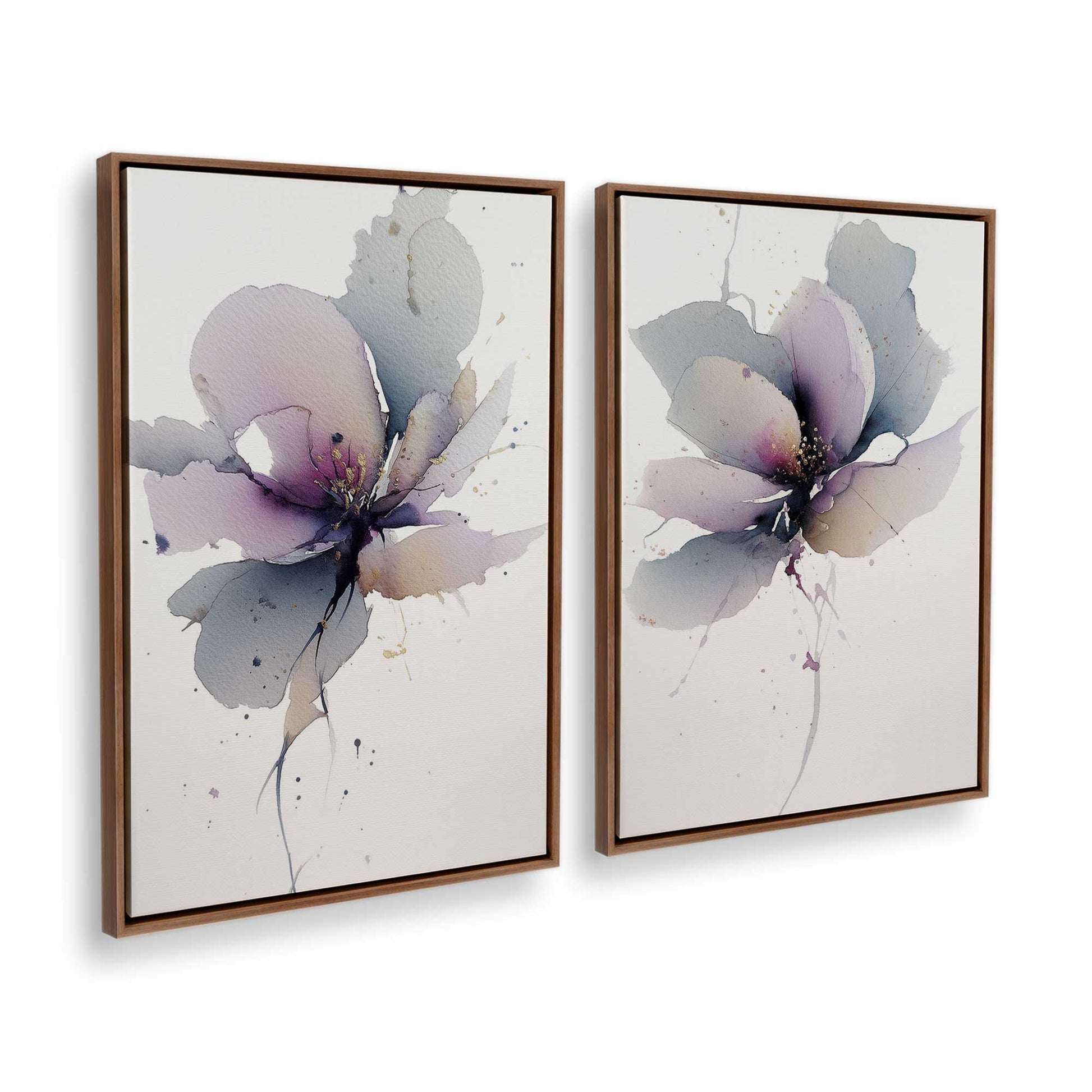 [Color:Walnut], Picture of art in a Walnut frame at an angle