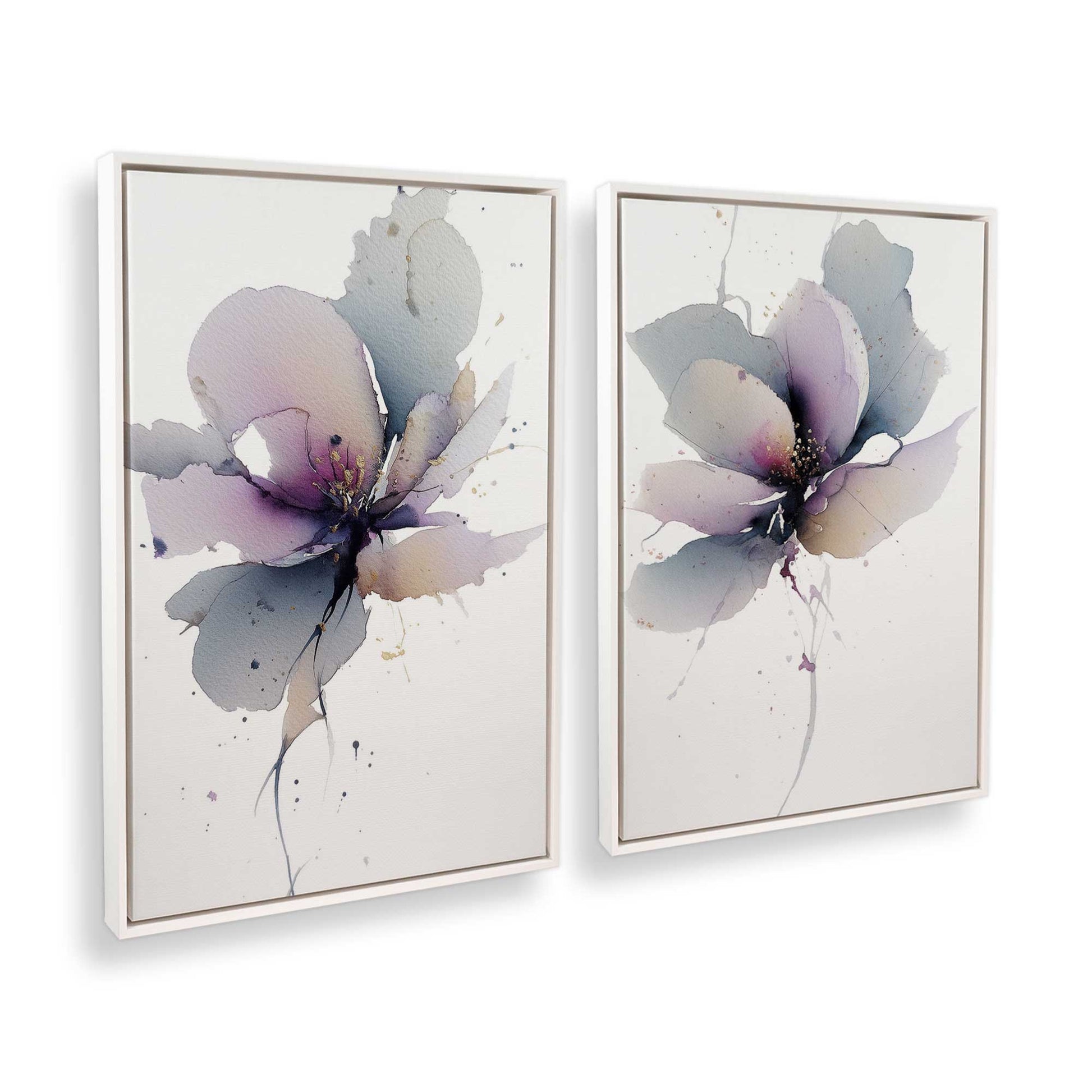 [Color:Opaque White], Picture of art in a White frame at an angle
