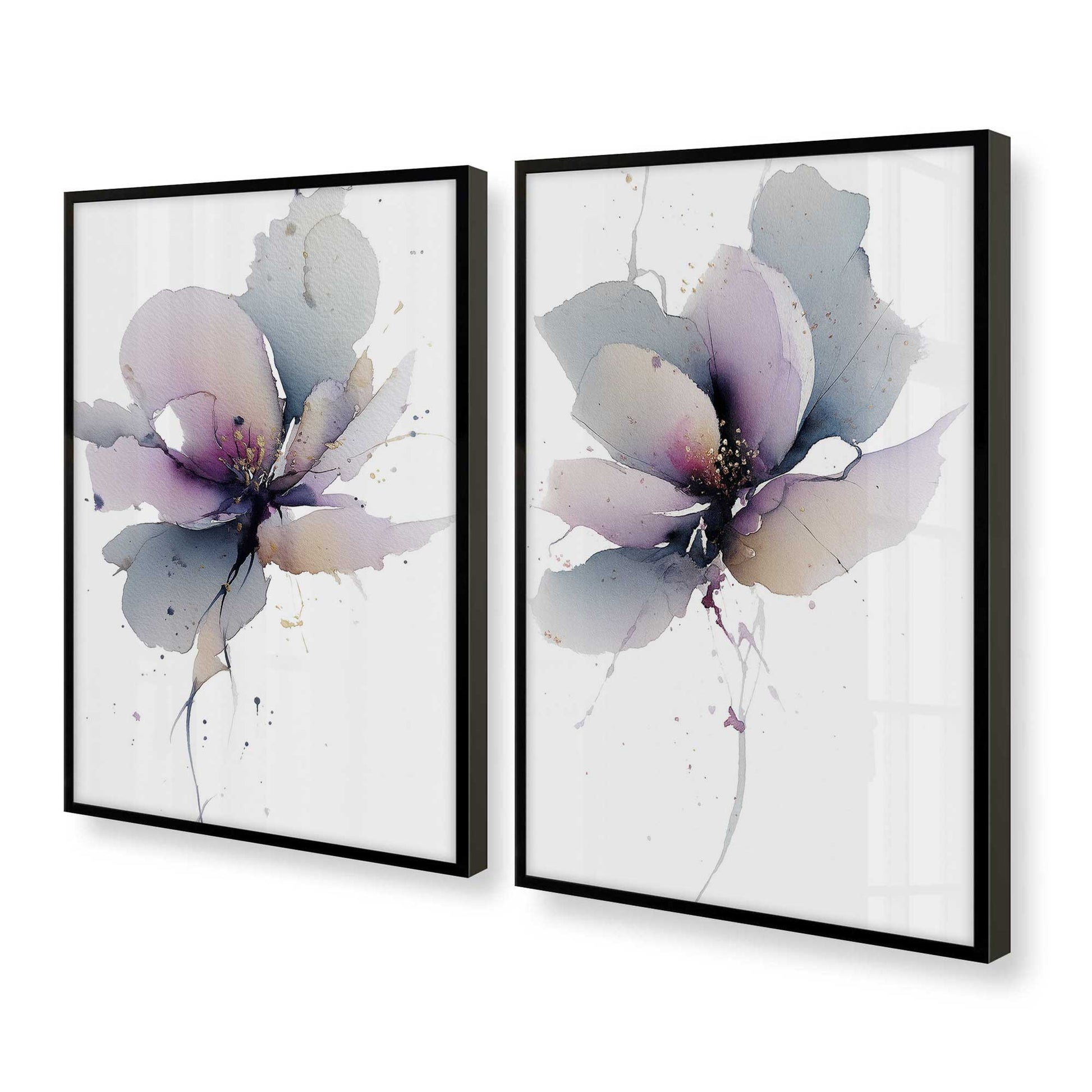 [Color:Satin Black], Picture of art in a Satin Black frame at an angle