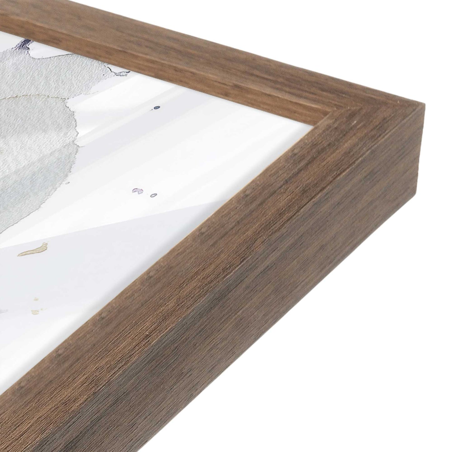 [Color:Walnut], Picture of art in a Walnut frame of the corner