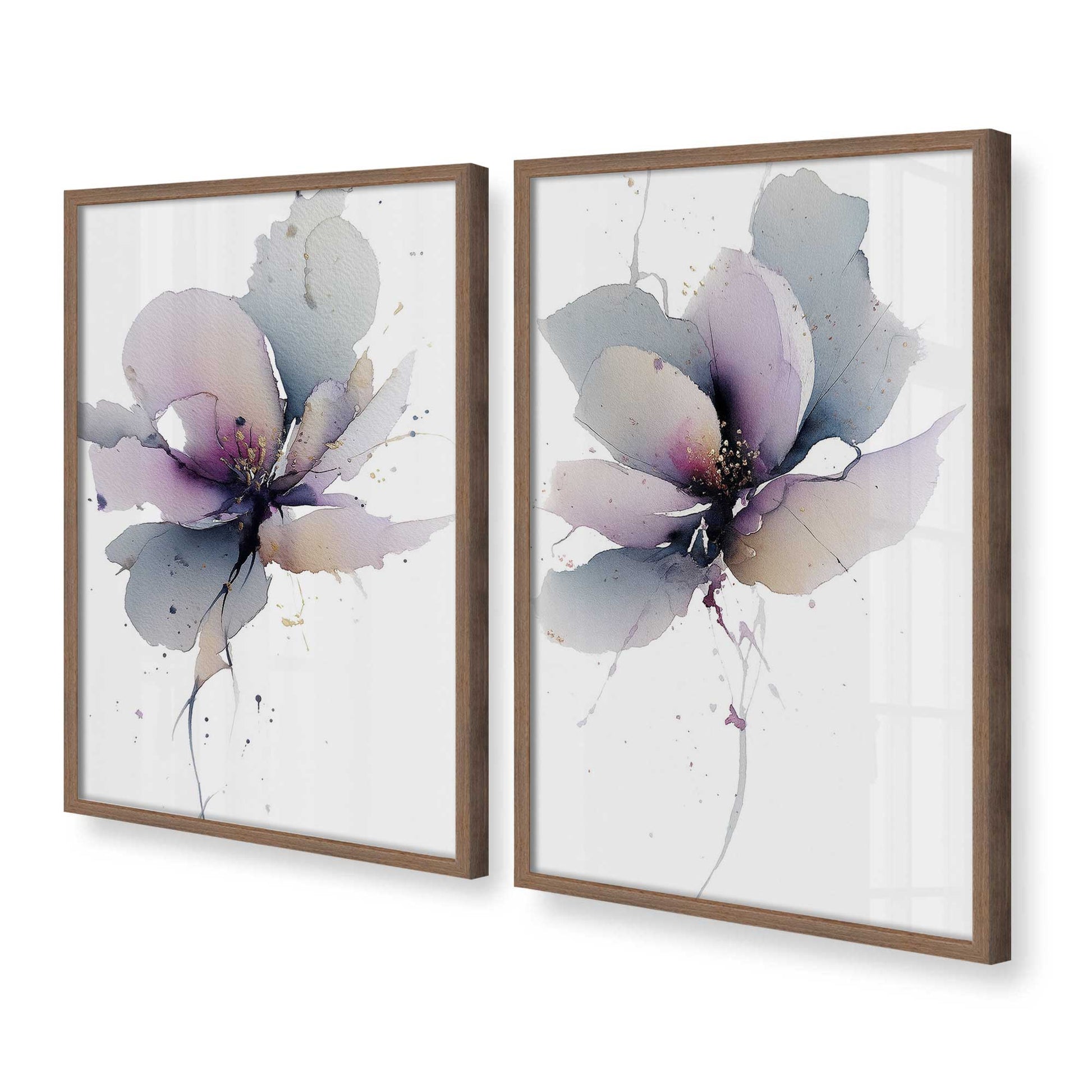 [Color:Walnut], Picture of art in a Walnut frame at an angle