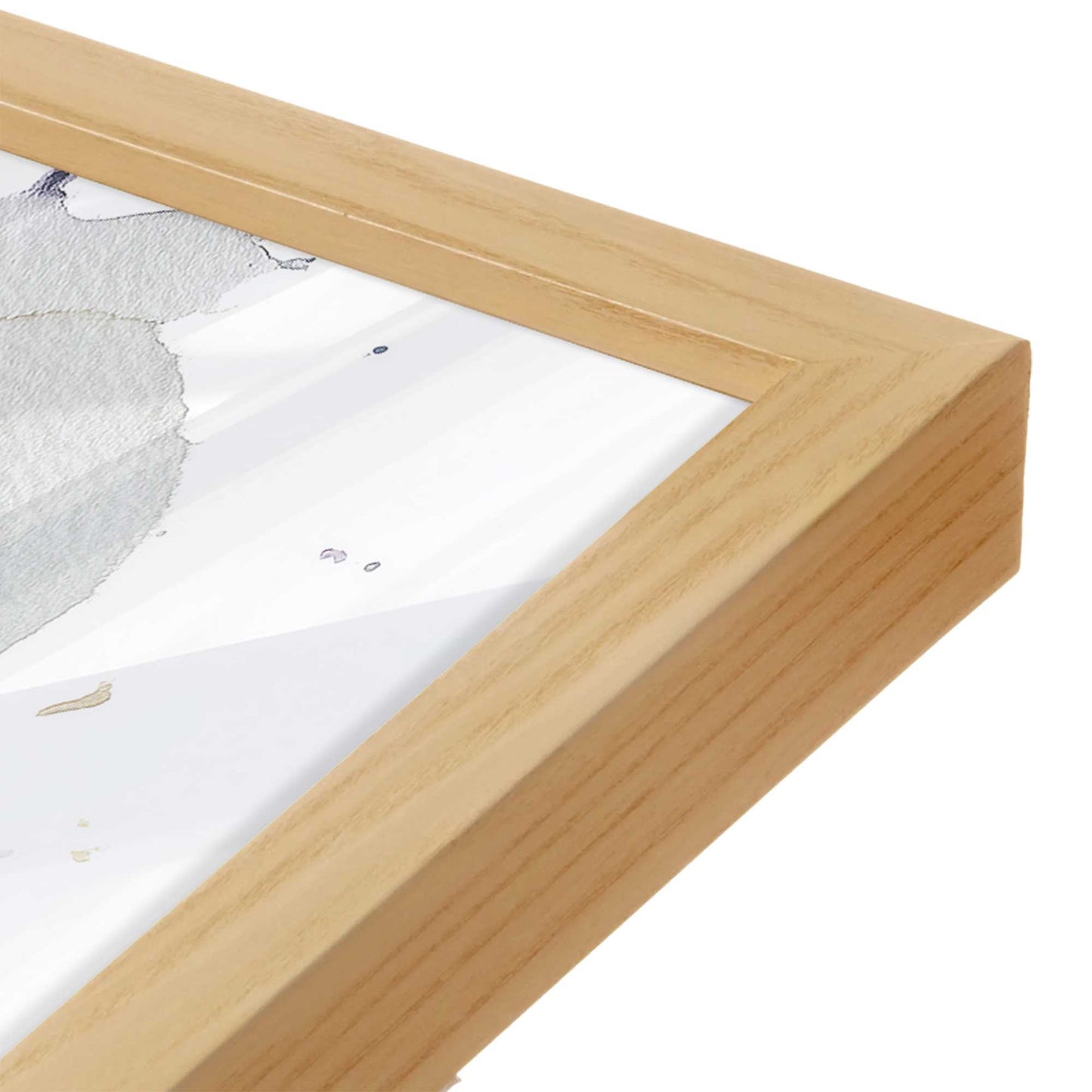 [Color:American Maple], Picture of art in a American Maple frame of the corner