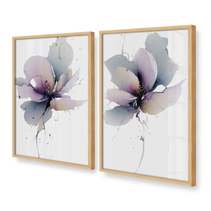[Color:American Maple], Picture of art in a American Maple frame at an angle