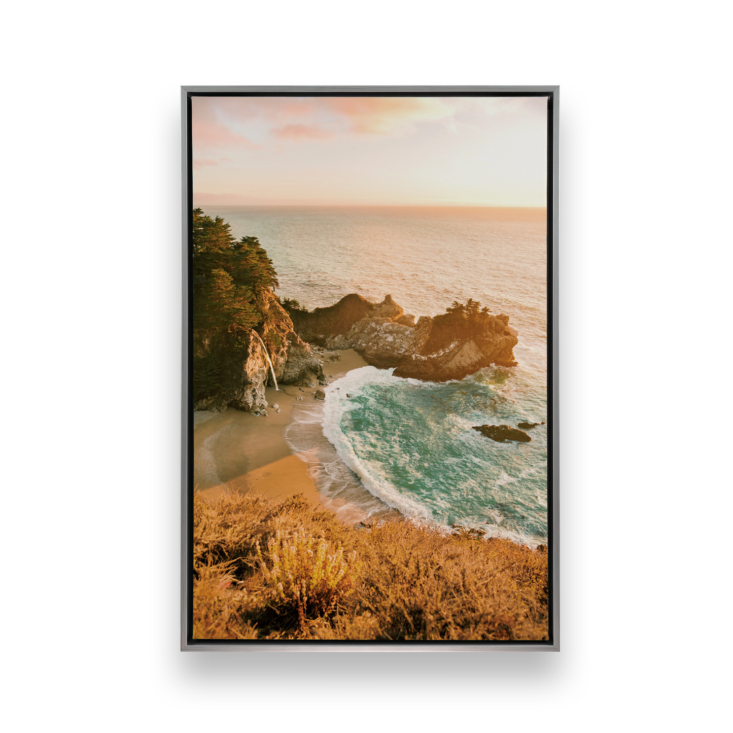 [color:Polished Chrome], Picture of art in a black frame