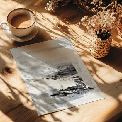 Chalk and Charcoal Abstract I Art Print