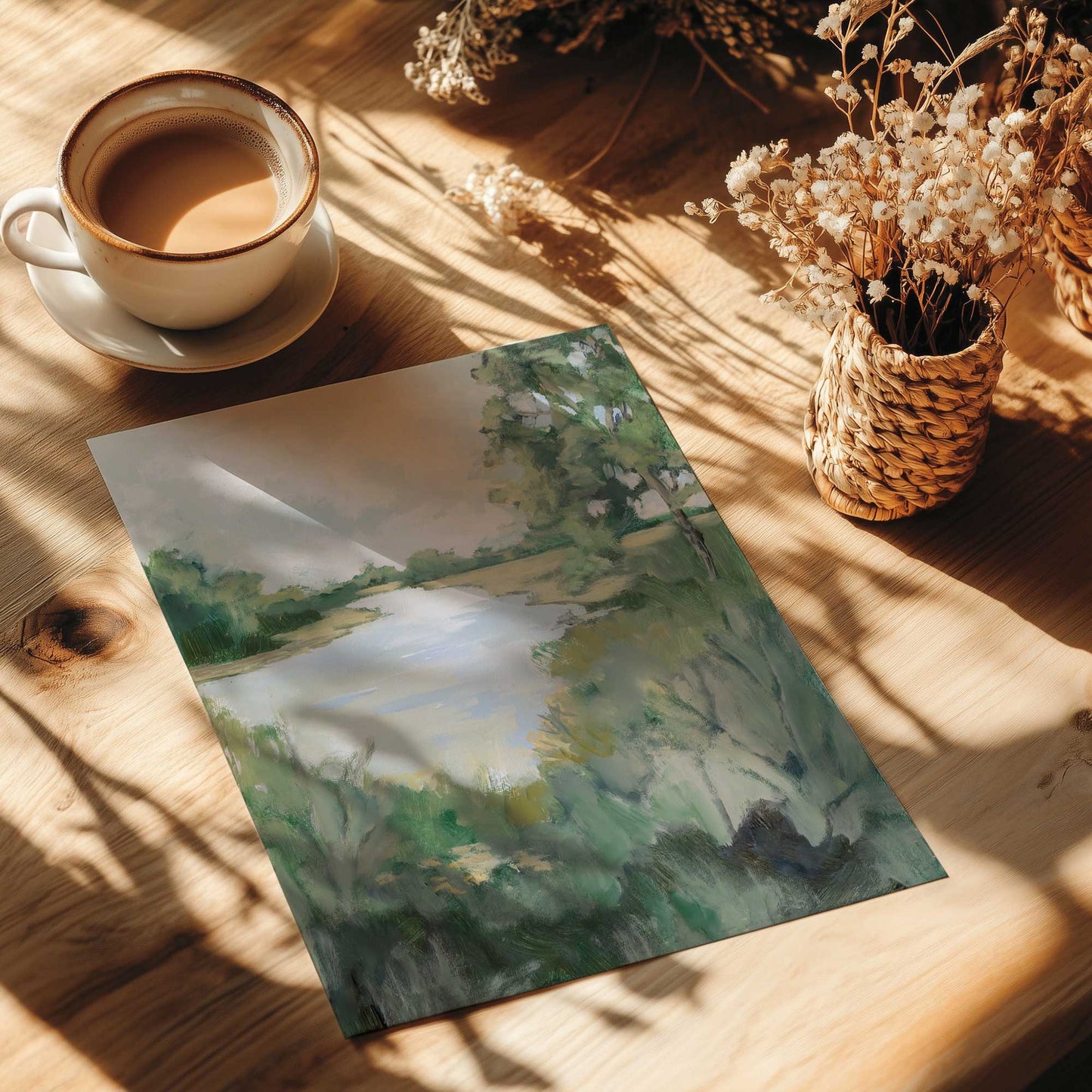 Calm River Morning I Art Print