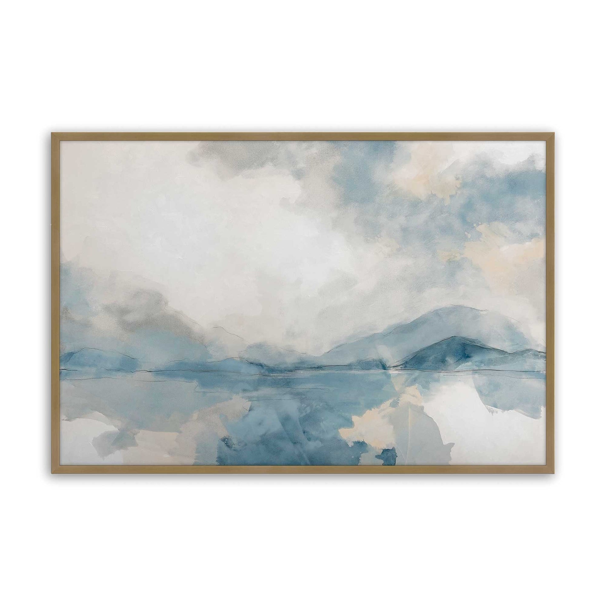 [Color:Brushed Gold], Picture of art in a Brushed Gold frame