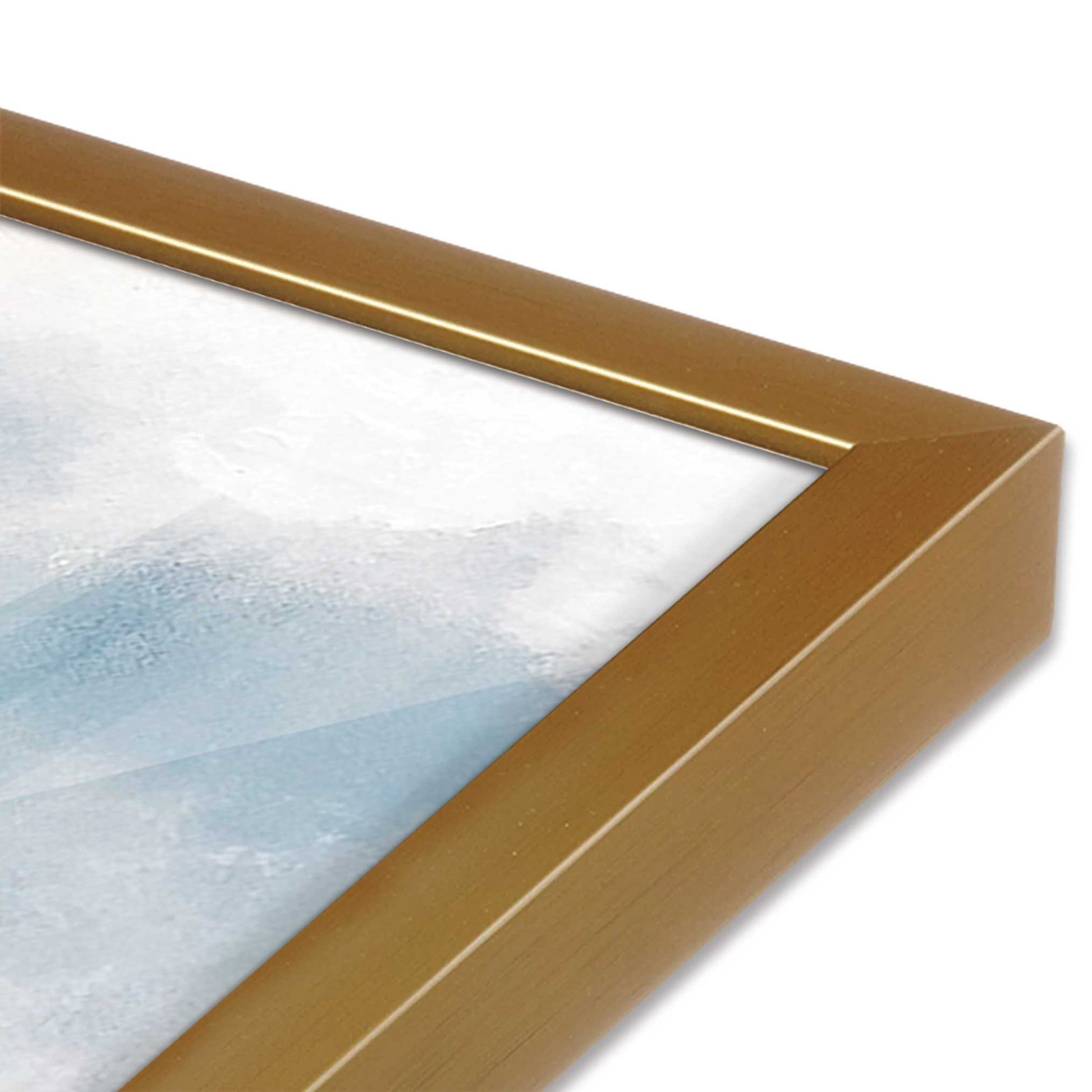 [Color:Polished Gold], Picture of art in a Polished Gold frame at an angle