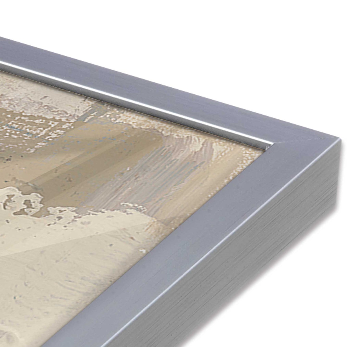 [Color:Polished Chrome], Picture of art in a Polished Chrome frame at an angle
