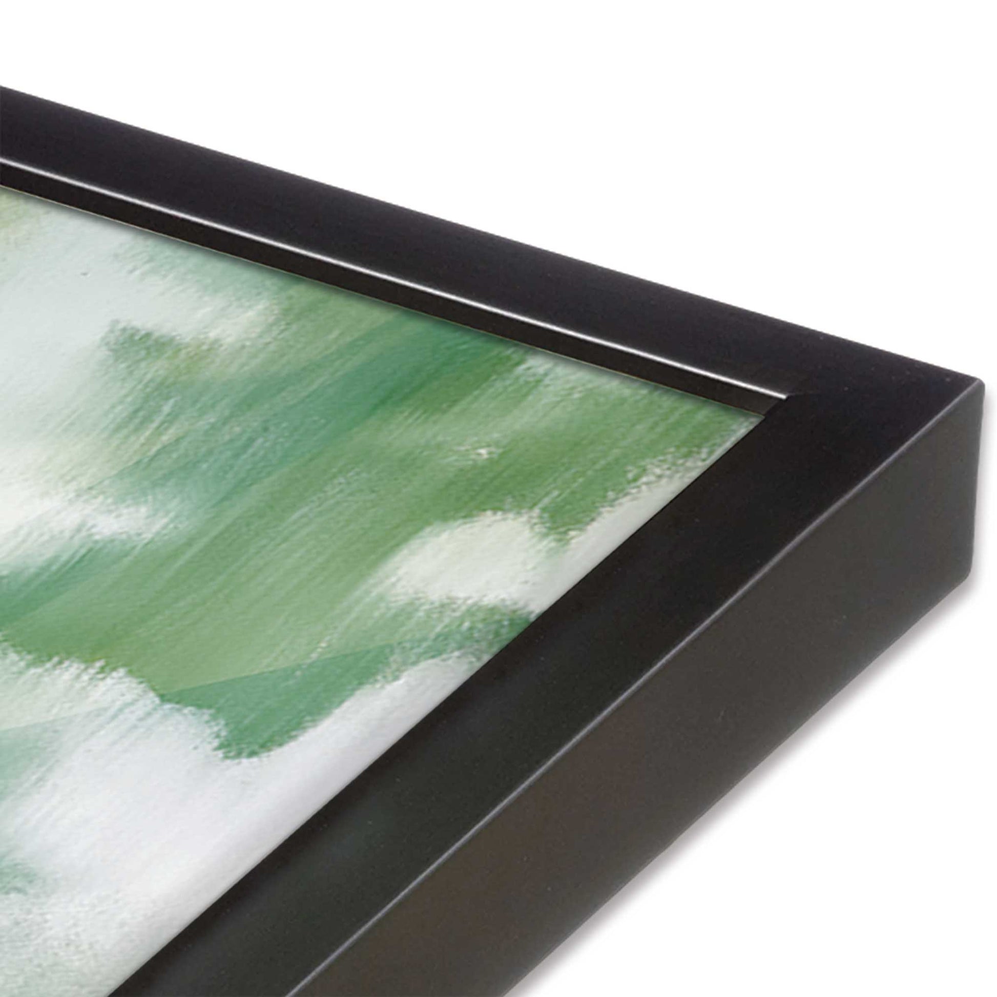 [Color:Weathered Zinc], Picture of art in a Weathered Zinc frame of the corner