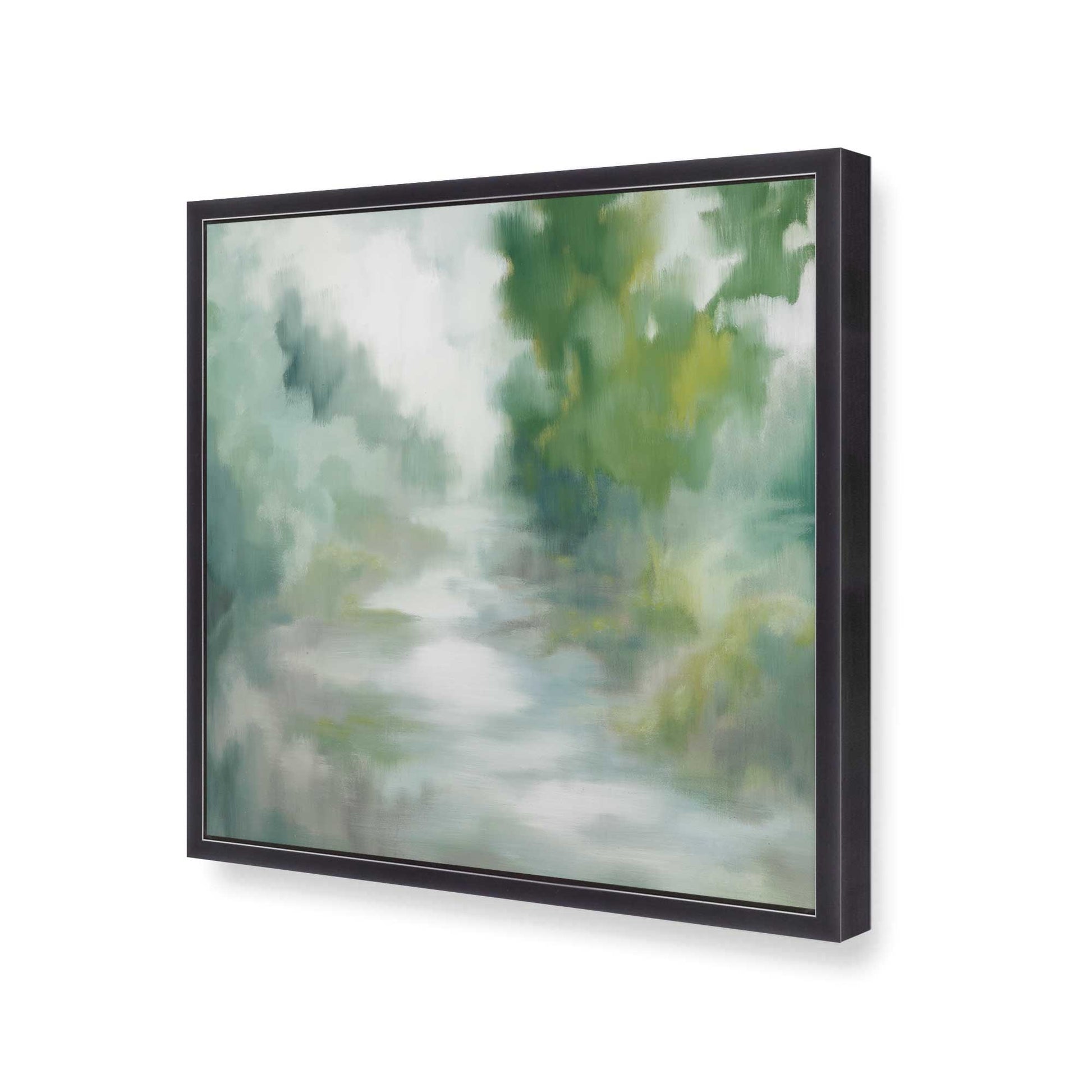 [Color:Weathered Zinc], Picture of art in a Weathered Zinc frame at an angle