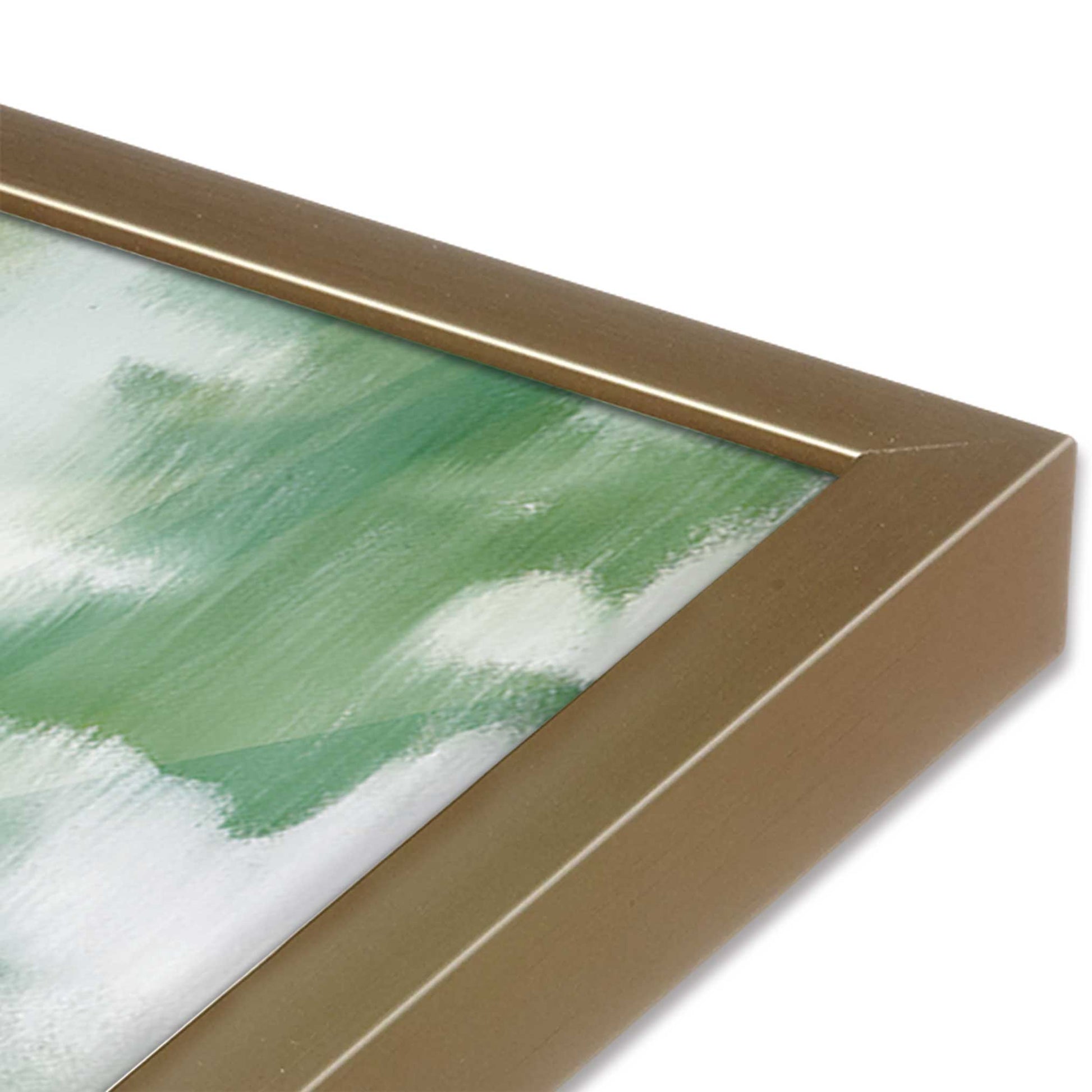 [Color:Brushed Gold], Picture of art in a Brushed Gold frame of the corner