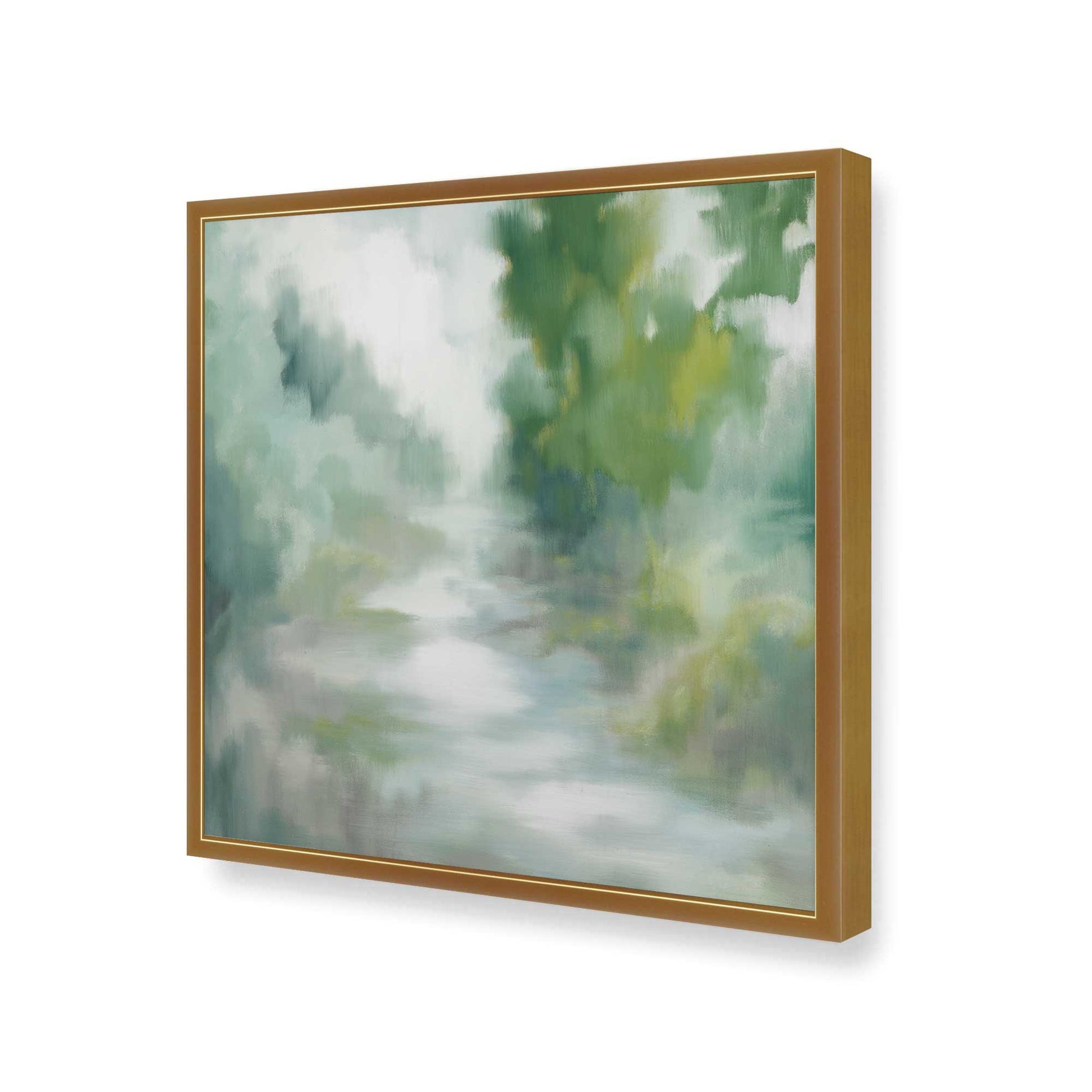 [Color:Polished Gold], Picture of art in a Polished Gold frame at an angle