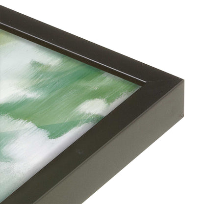 [Color:Satin Black], Picture of art in a Satin Black frame of the corner