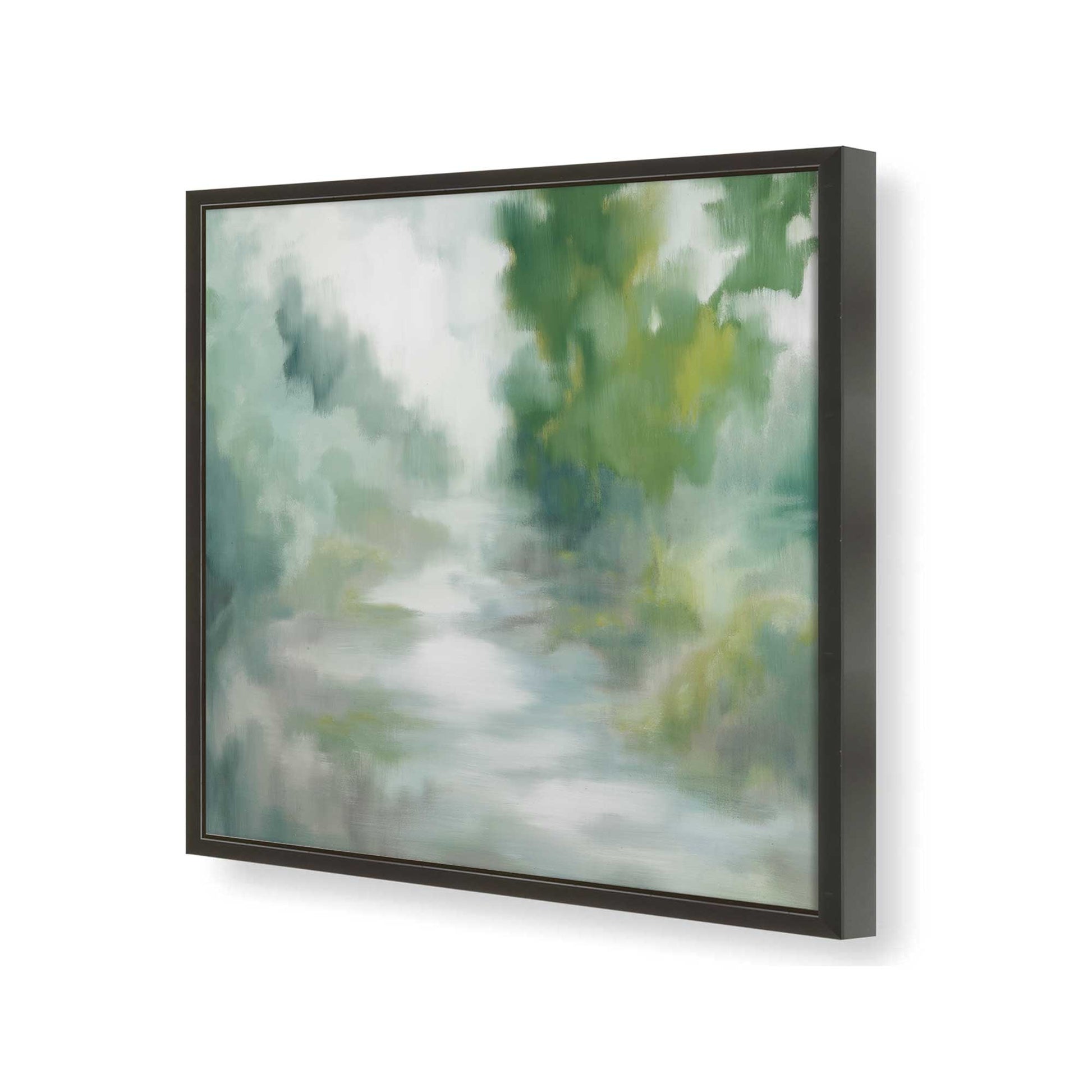 [Color:Satin Black], Picture of art in a Satin Black frame at an angle