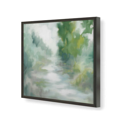 [Color:Satin Black], Picture of art in a Satin Black frame at an angle