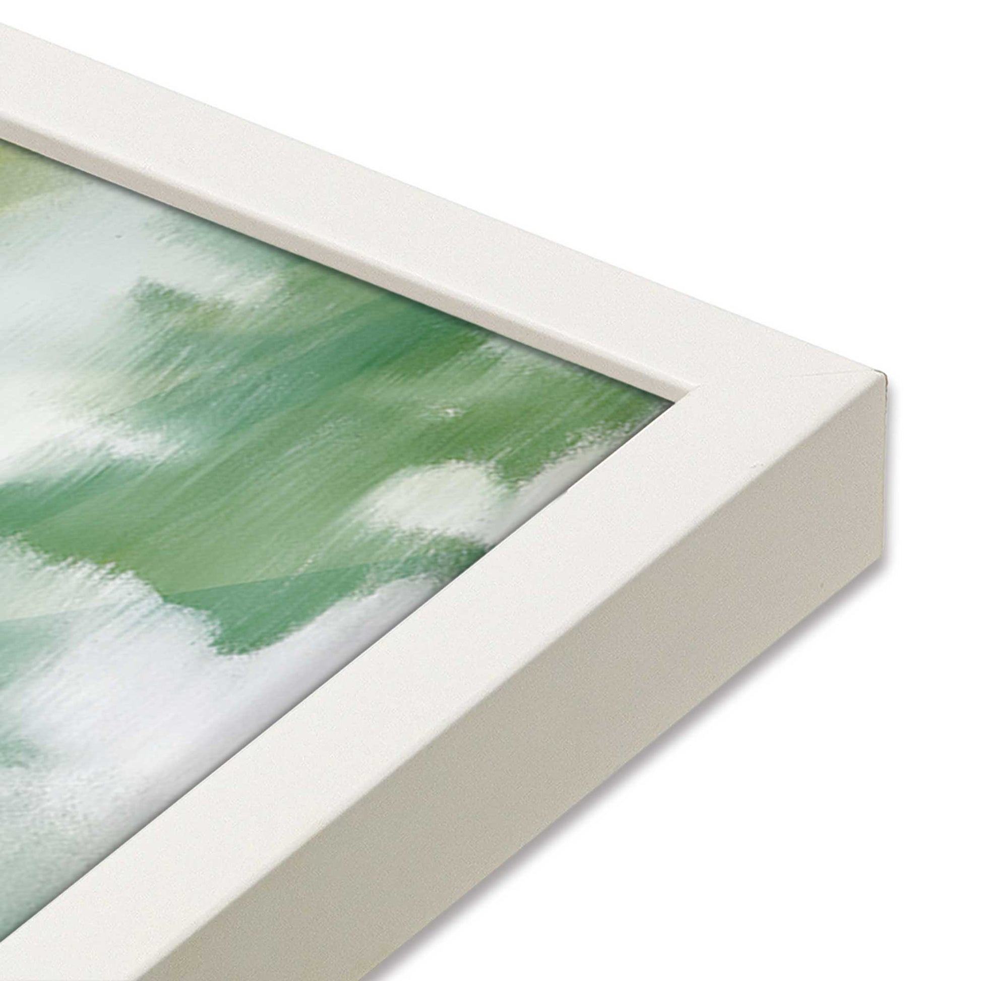 [Color:Opaque White], Picture of art in a Opaque White frame of the corner