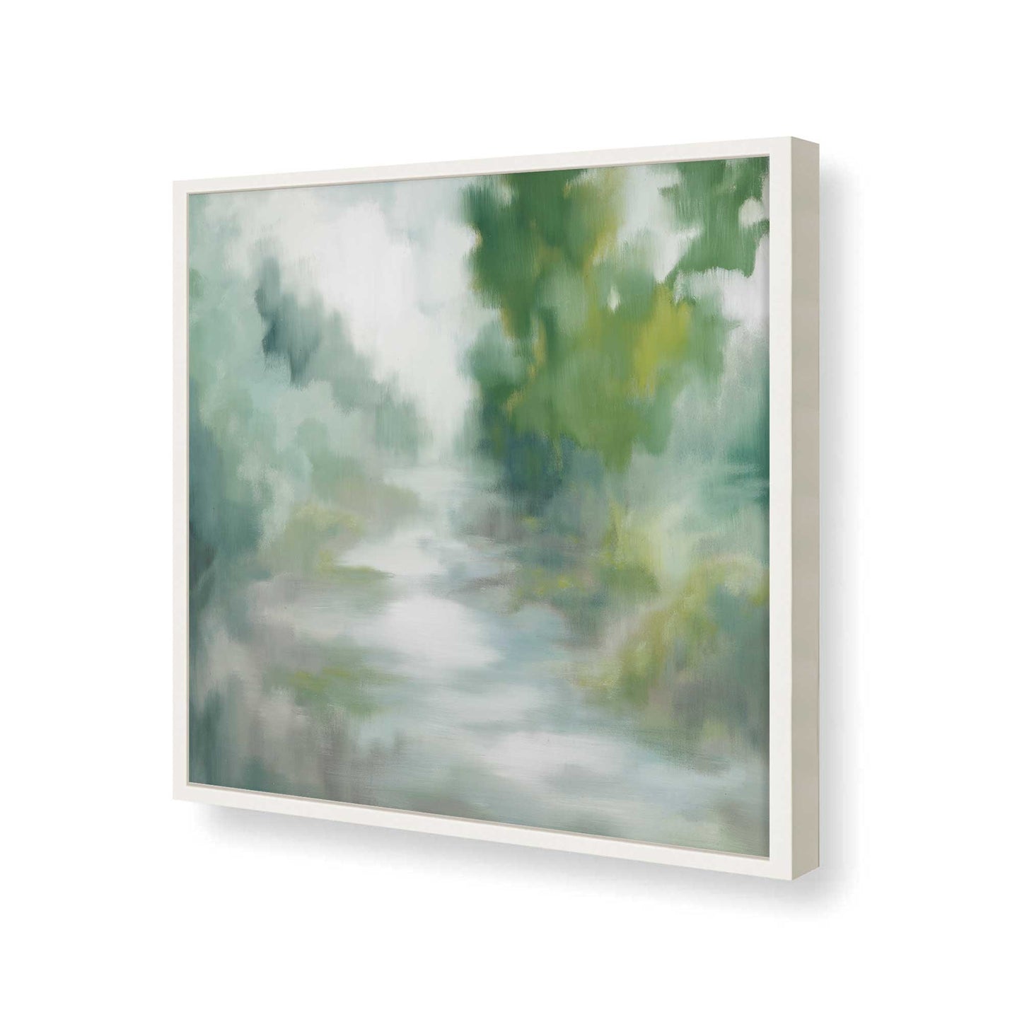 [Color:Opaque White], Picture of art in a Opaque White frame at an angle