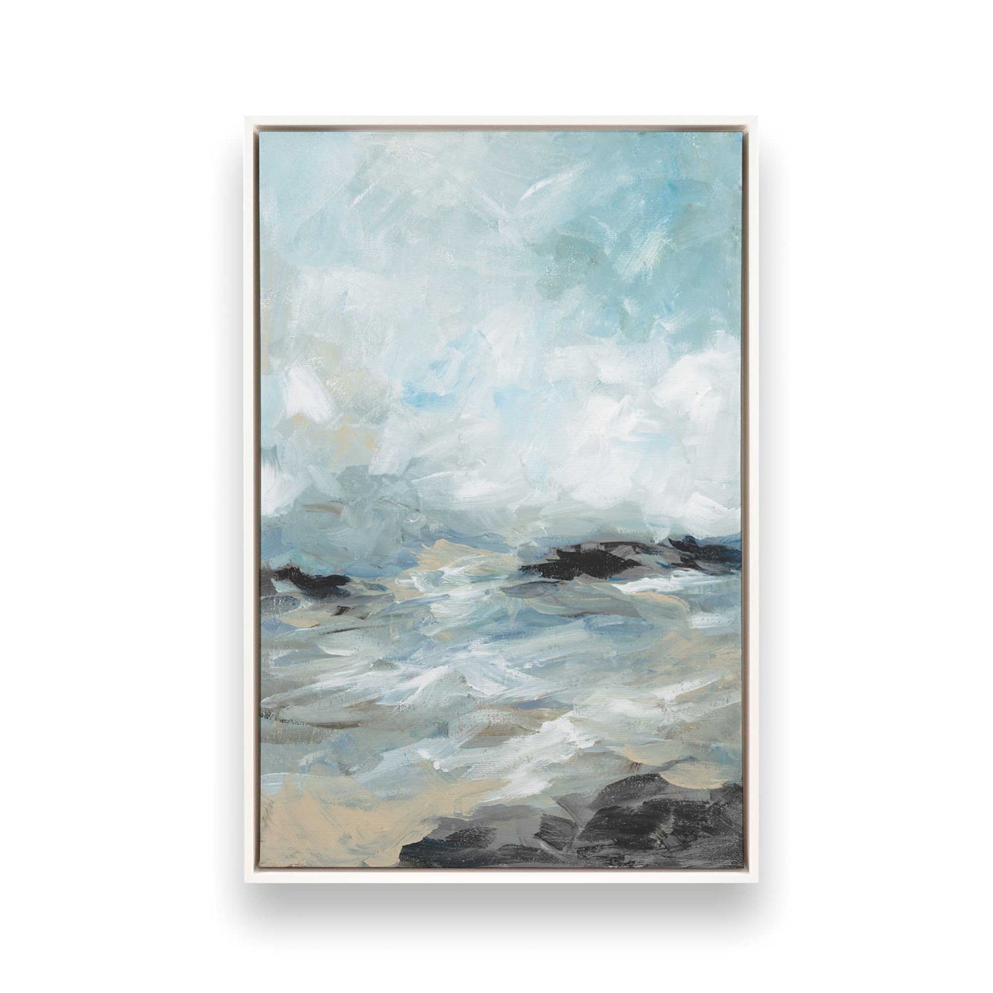 [Color:Opaque White], Picture of art in a White frame