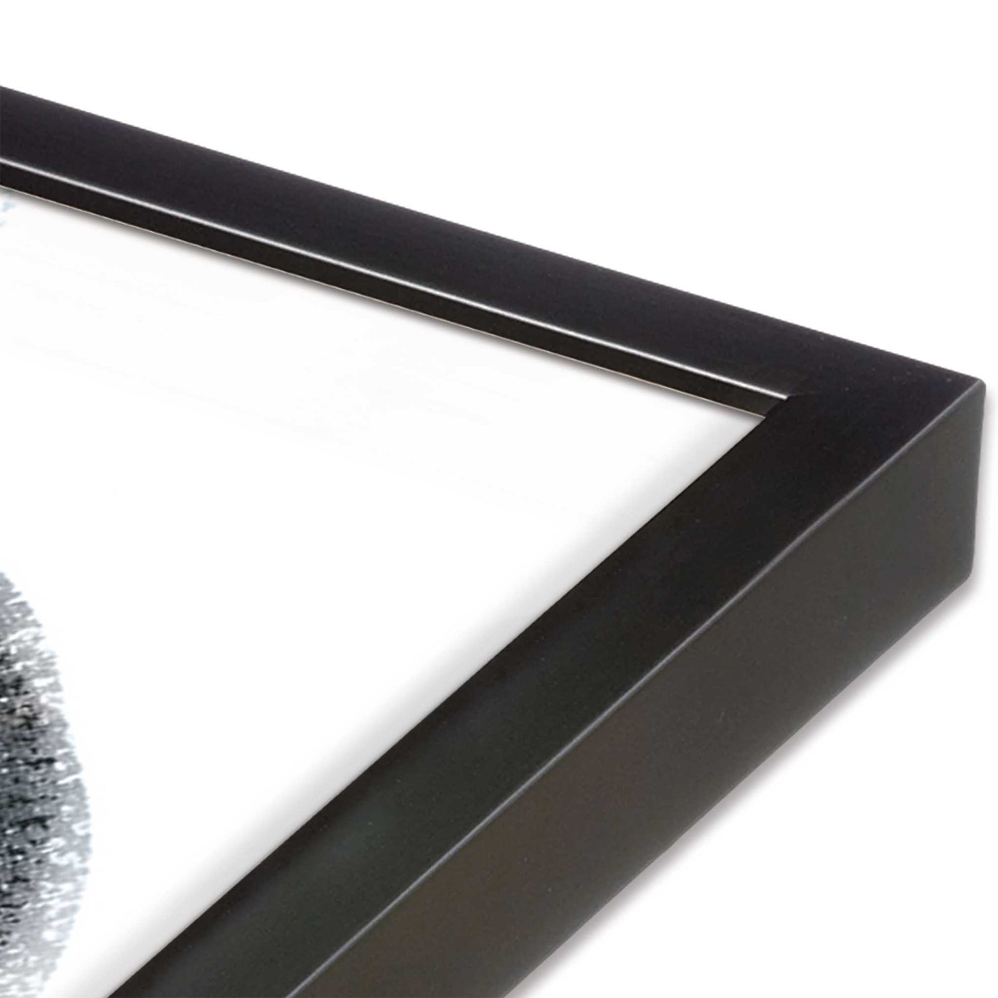 [Color:Weathered Zinc], Picture of art in a Weathered Zinc frame of the corner