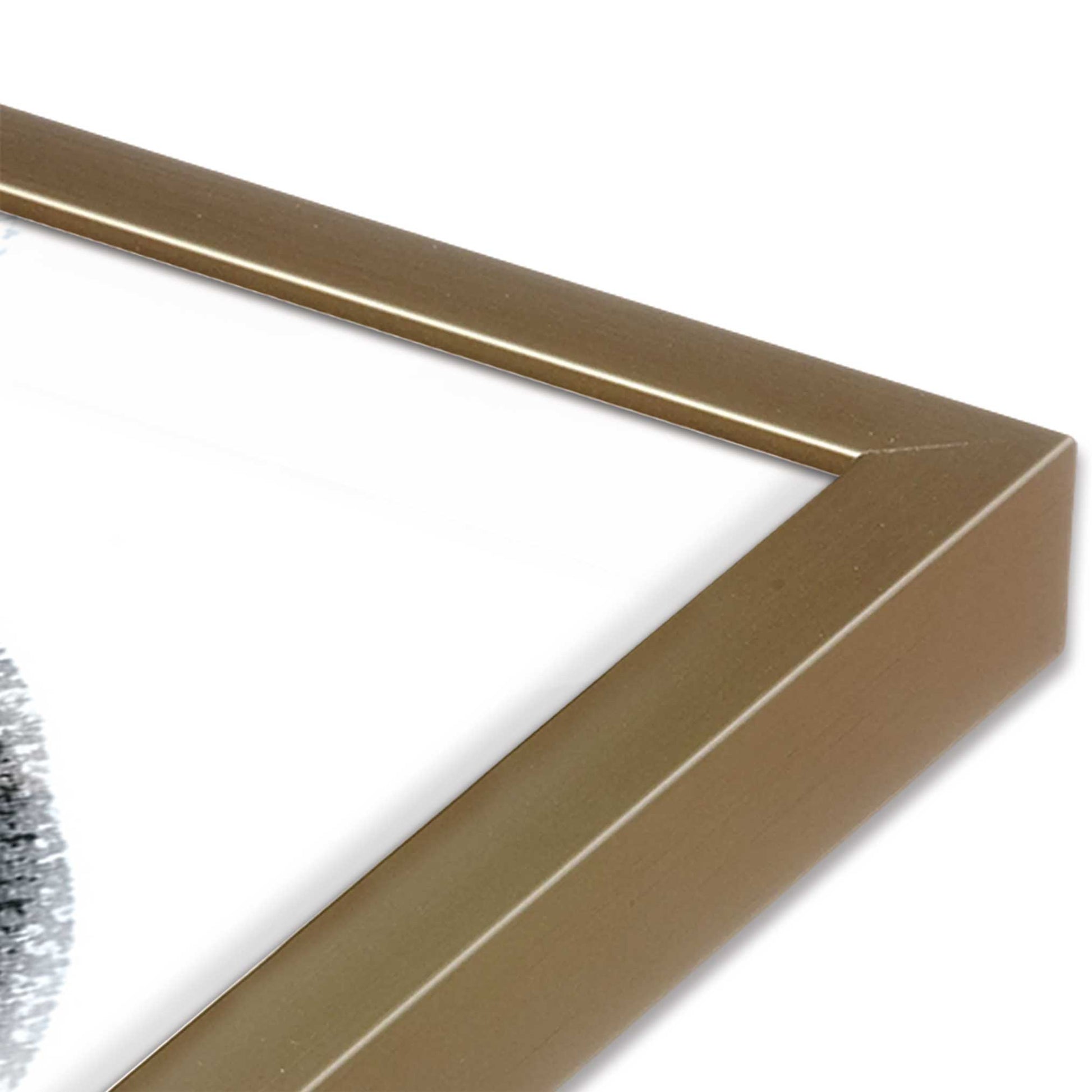 [Color:Brushed Gold], Picture of art in a Brushed Gold frame of the corner