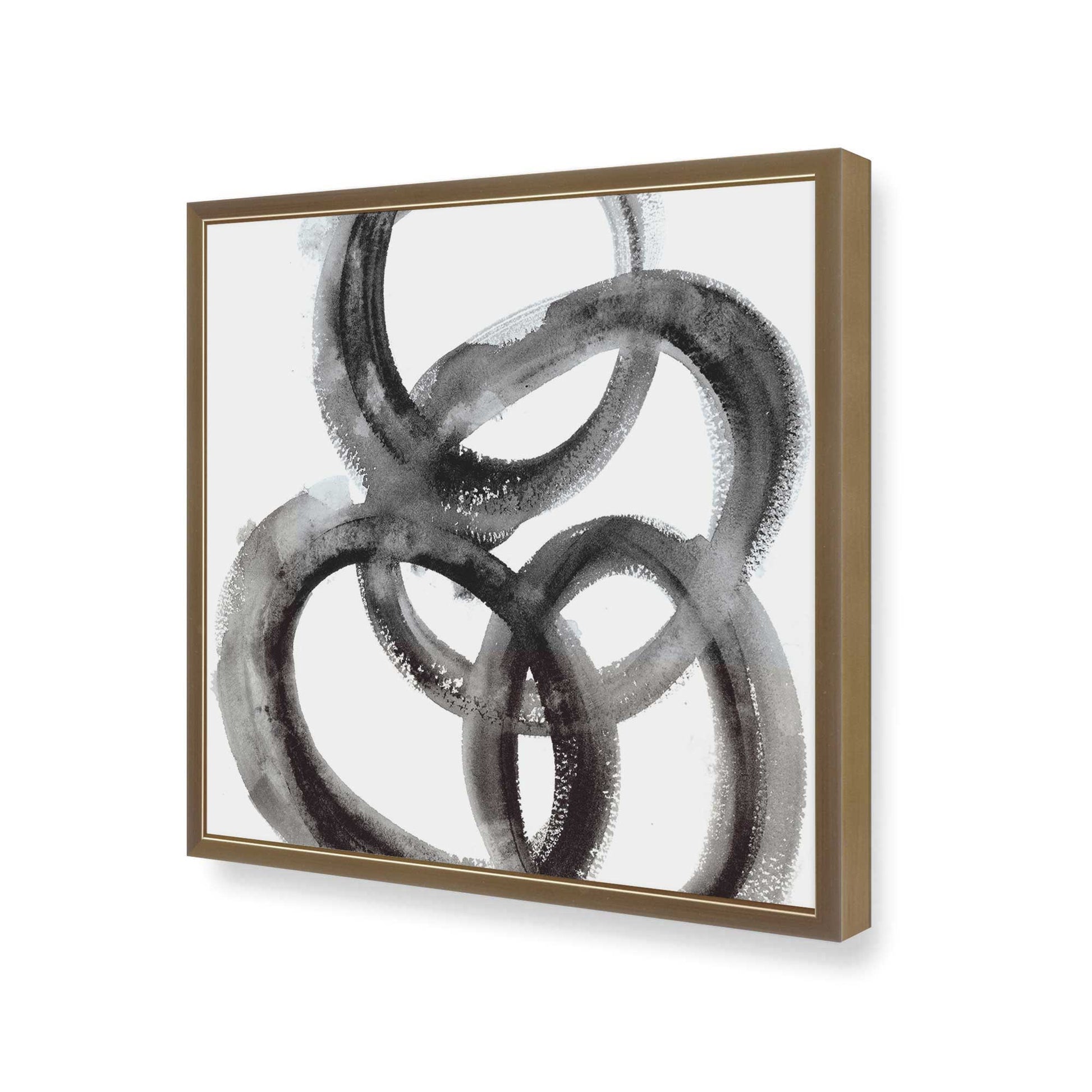 [Color:Brushed Gold], Picture of art in a Brushed Gold frame at an angle