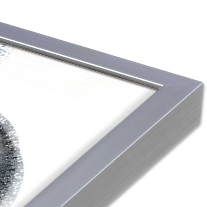 [Color:Polished Chrome], Picture of art in a Polished Chrome frame of the corner