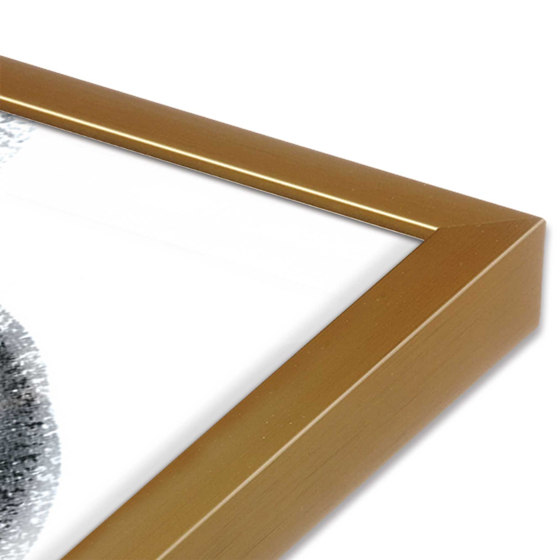 [Color:Polished Gold], Picture of art in a Polished Gold frame of the corner