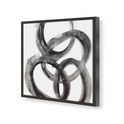 [Color:Satin Black], Picture of art in a Satin Black frame at an angle