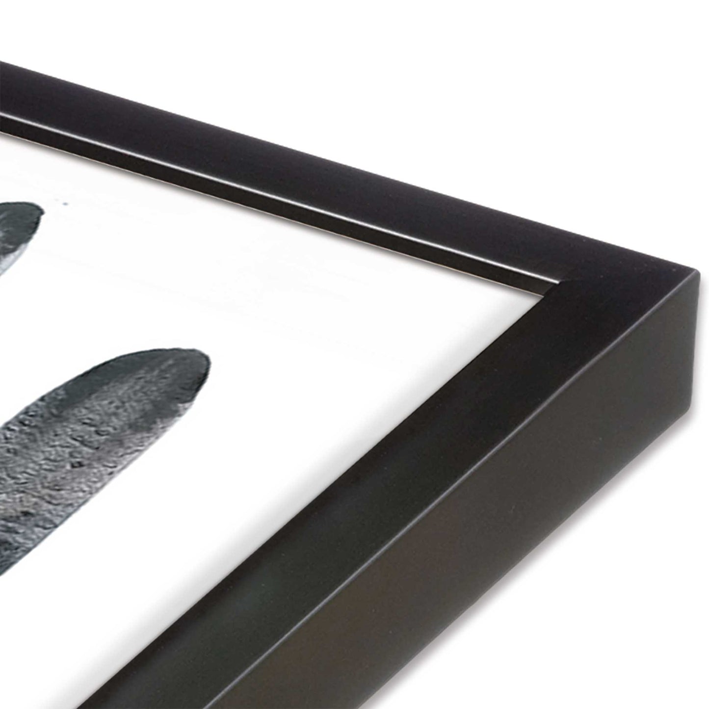 [Color:Weathered Zinc], Picture of art in a Weathered Zinc frame of the corner