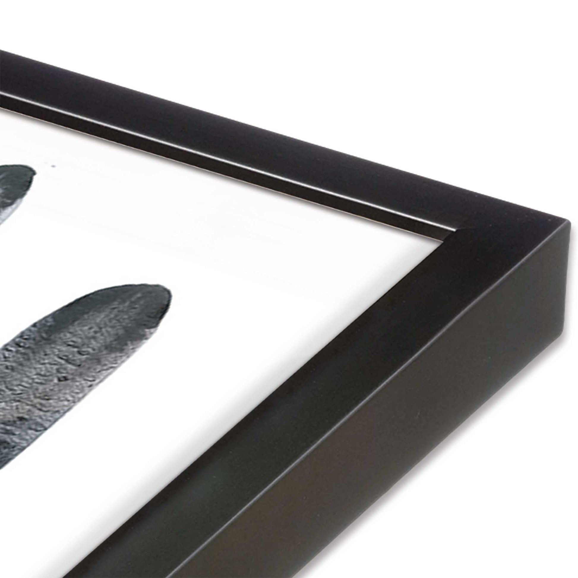 [Color:Weathered Zinc], Picture of art in a Weathered Zinc frame of the corner