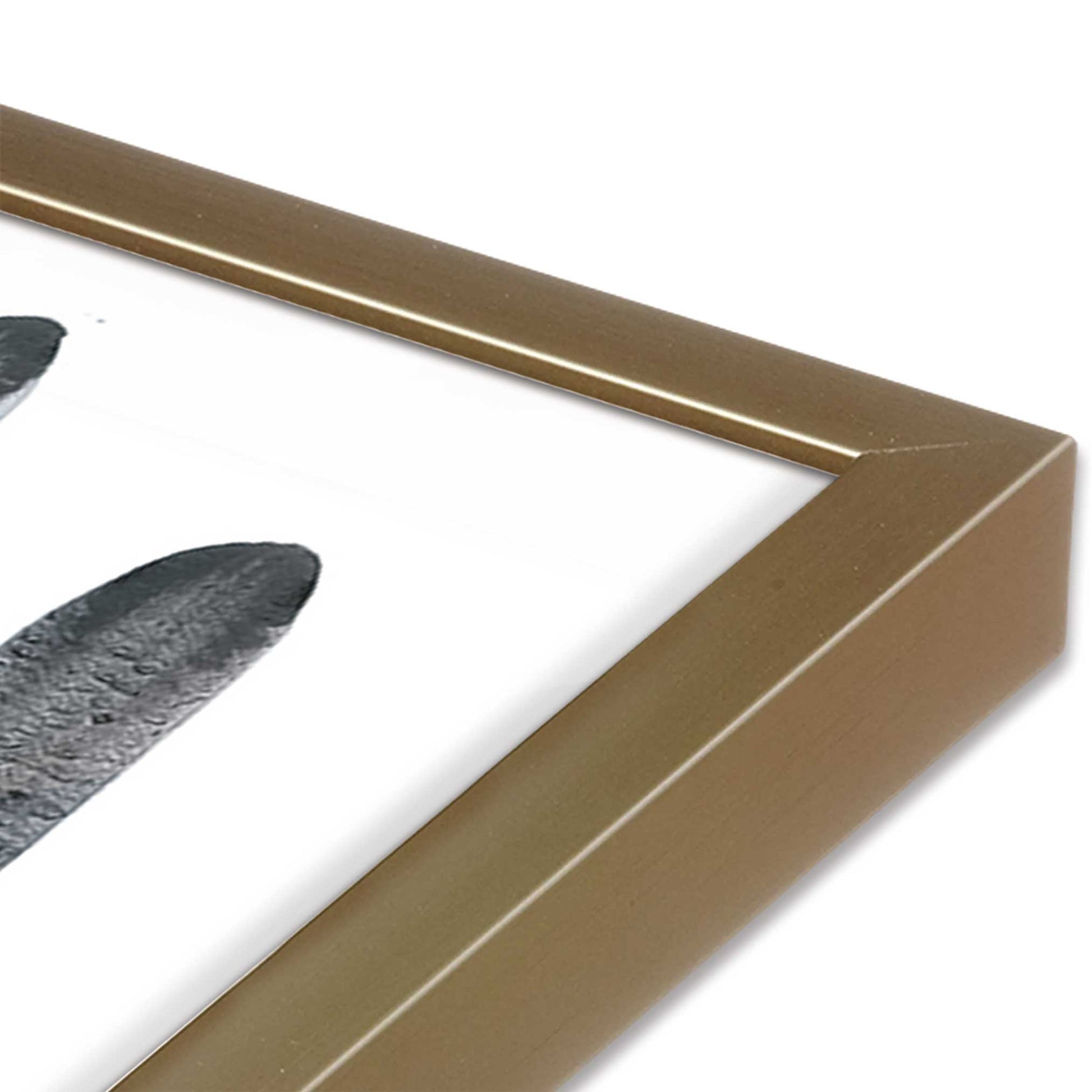 [Color:Brushed Gold], Picture of art in a Brushed Gold frame of the corner