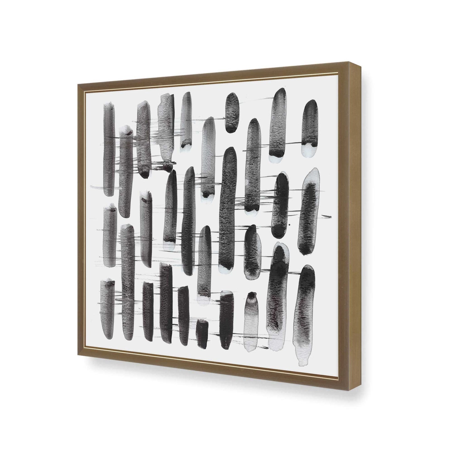 [Color:Brushed Gold], Picture of art in a Brushed Gold frame at an angle