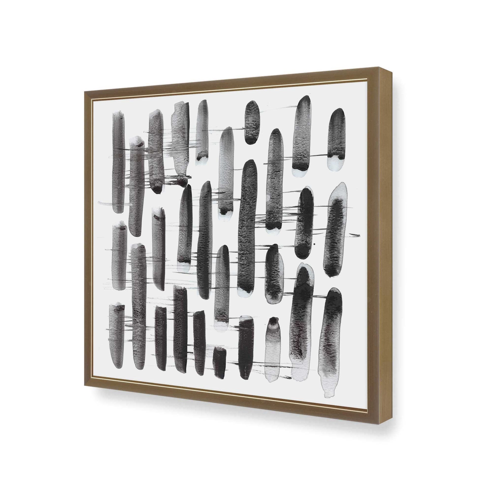 [Color:Brushed Gold], Picture of art in a Brushed Gold frame at an angle