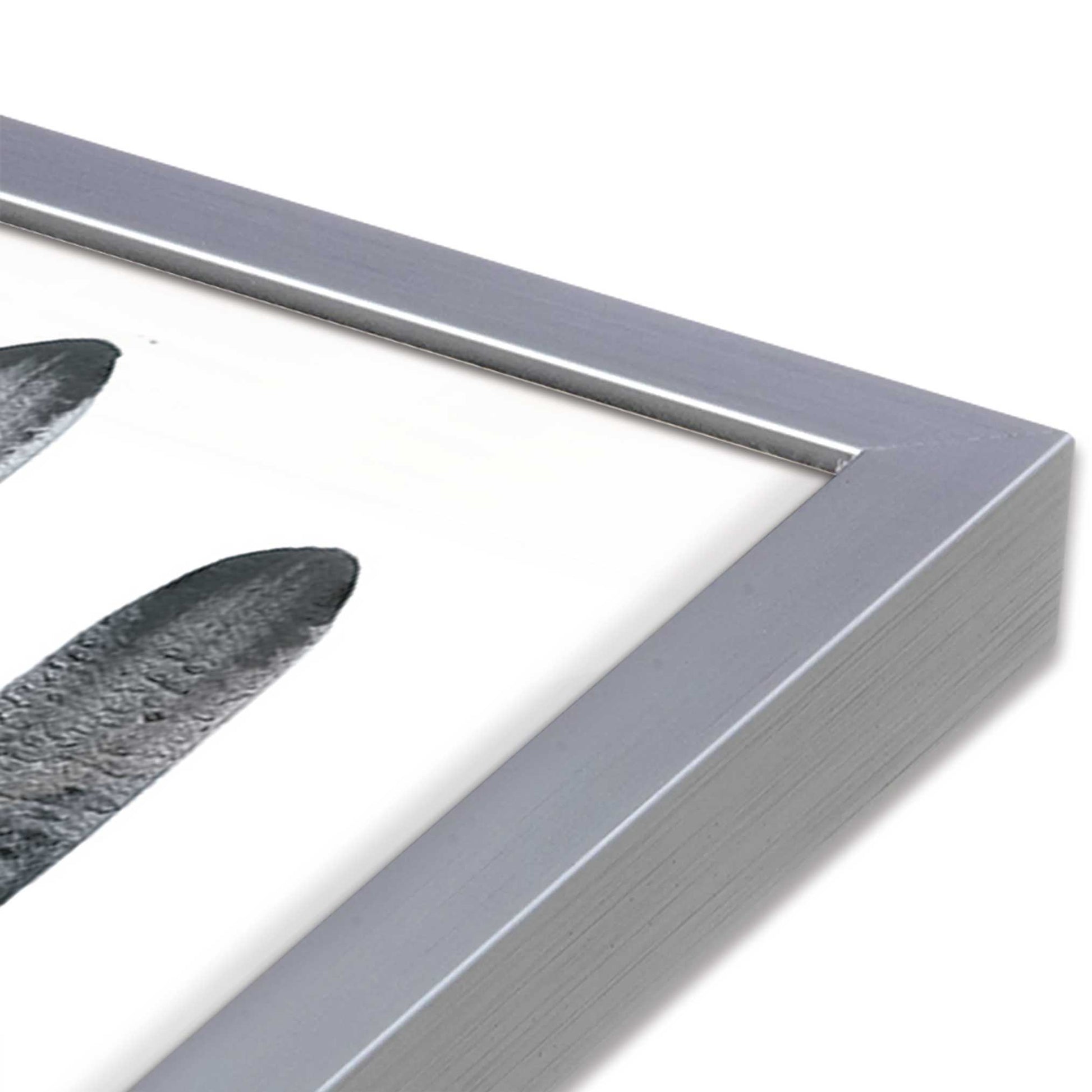 [Color:Polished Chrome], Picture of art in a Polished Chrome frame of the corner