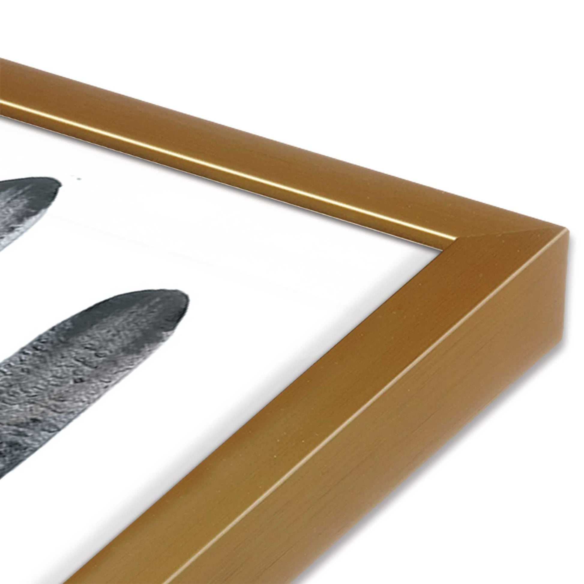 [Color:Polished Gold], Picture of art in a Polished Gold frame of the corner