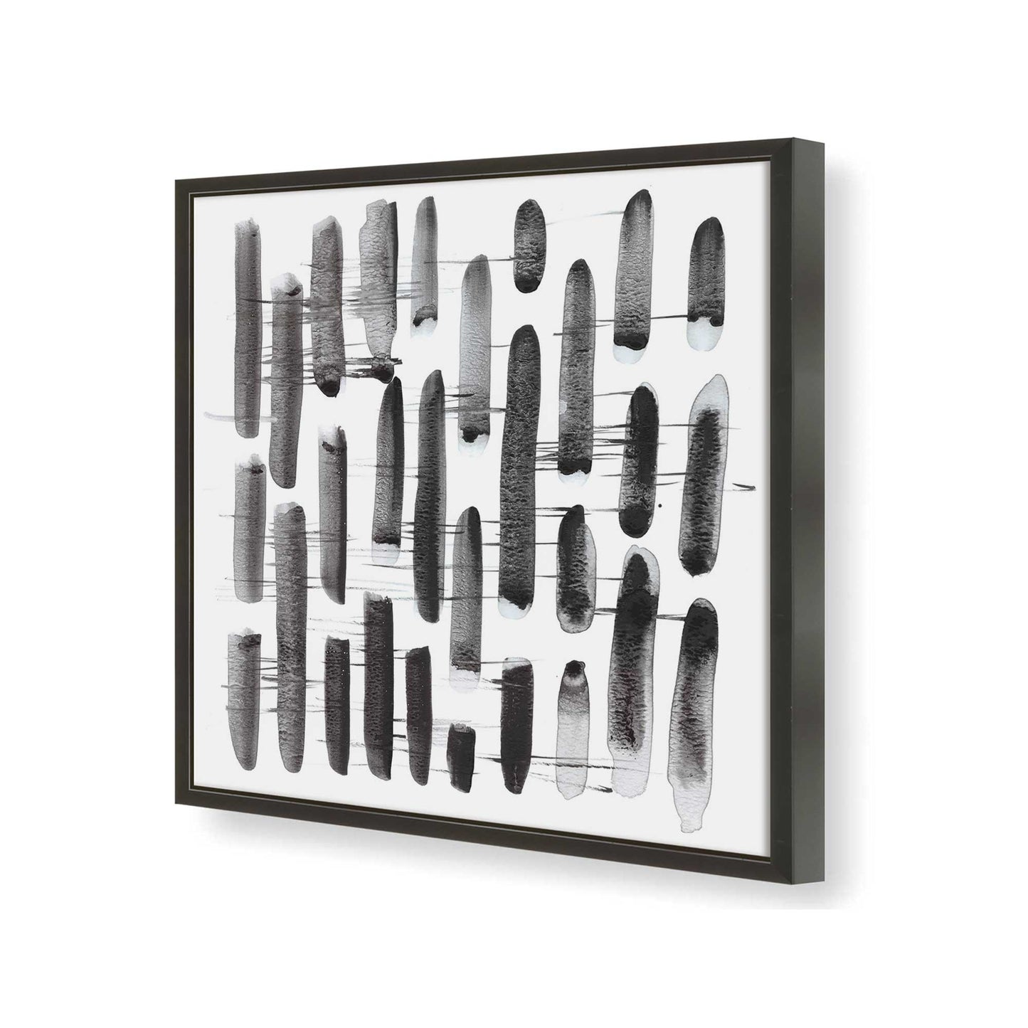 [Color:Satin Black], Picture of art in a Satin Black frame at an angle