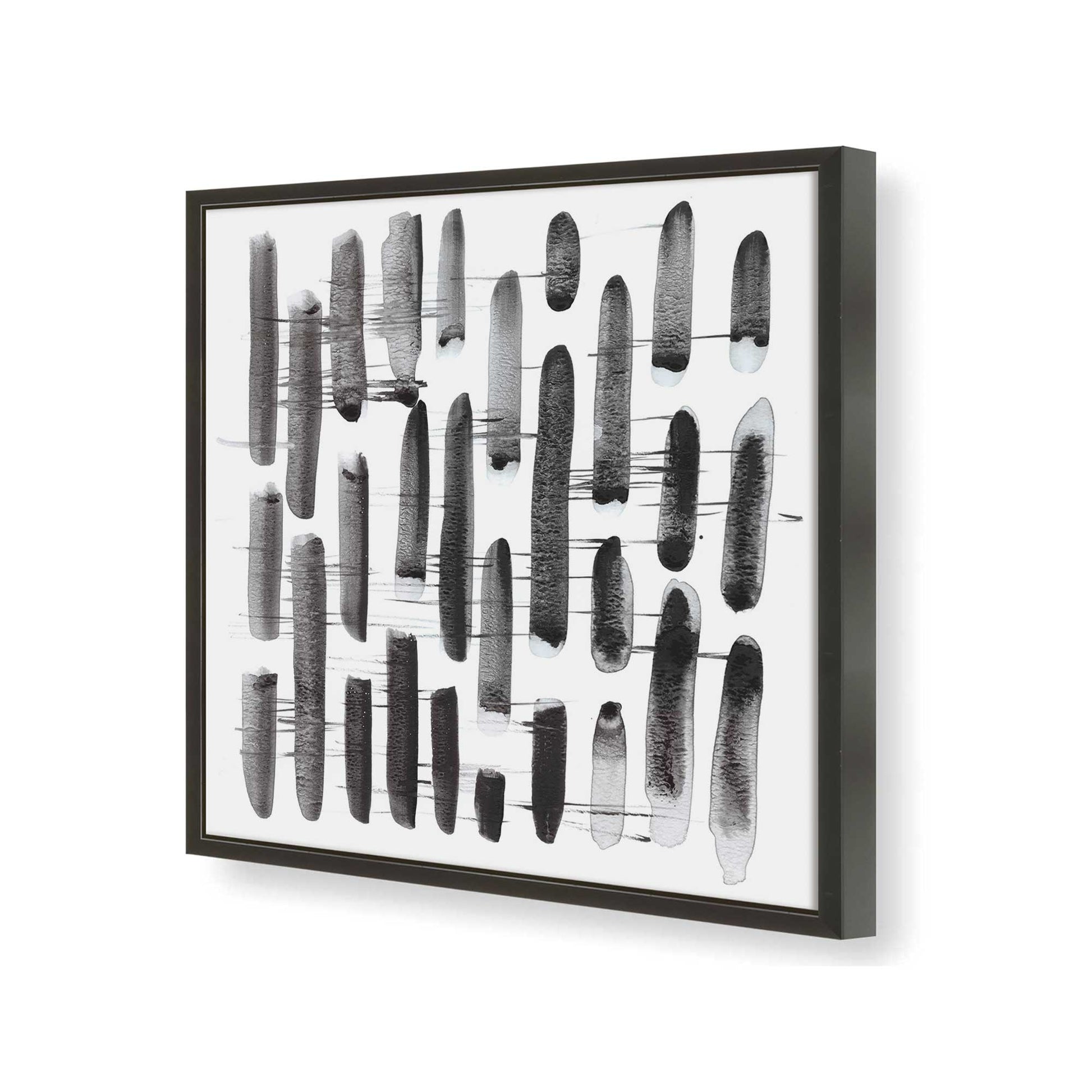 [Color:Satin Black], Picture of art in a Satin Black frame at an angle