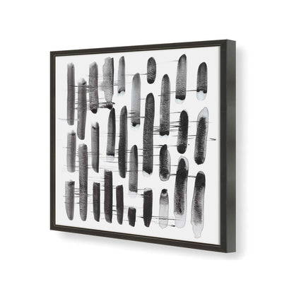 [Color:Satin Black], Picture of art in a Satin Black frame at an angle