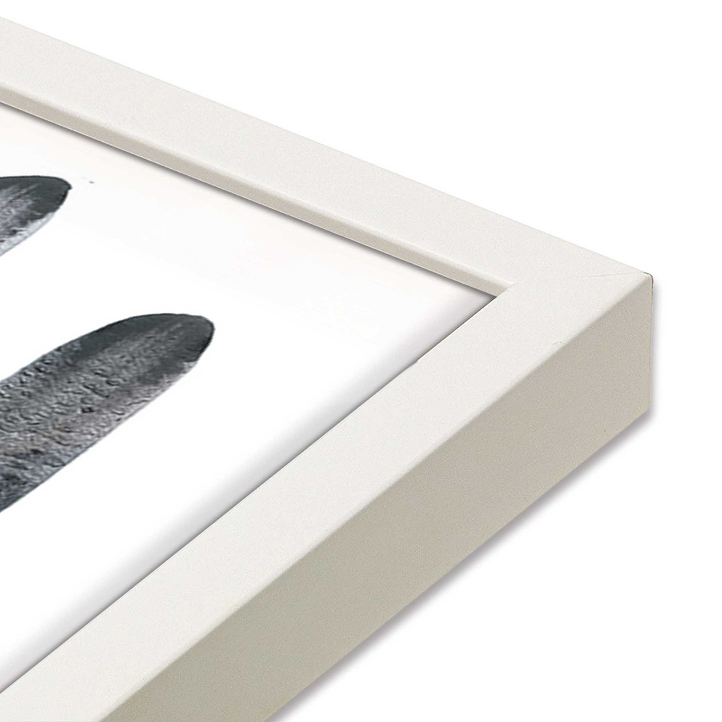 [Color:Opaque White], Picture of art in a Opaque White frame of the corner