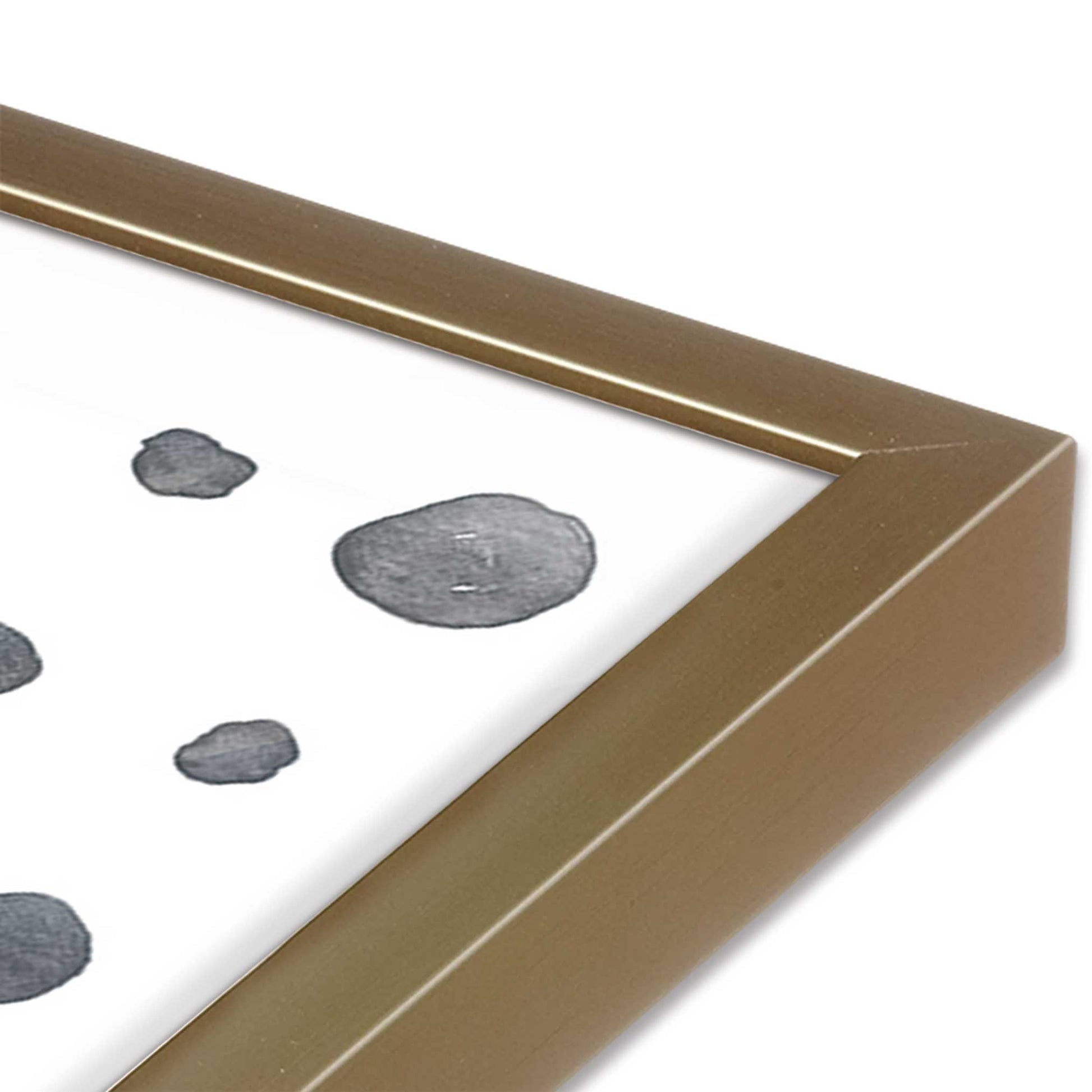 [Color:Brushed Gold], Picture of art in a Brushed Gold frame of the corner