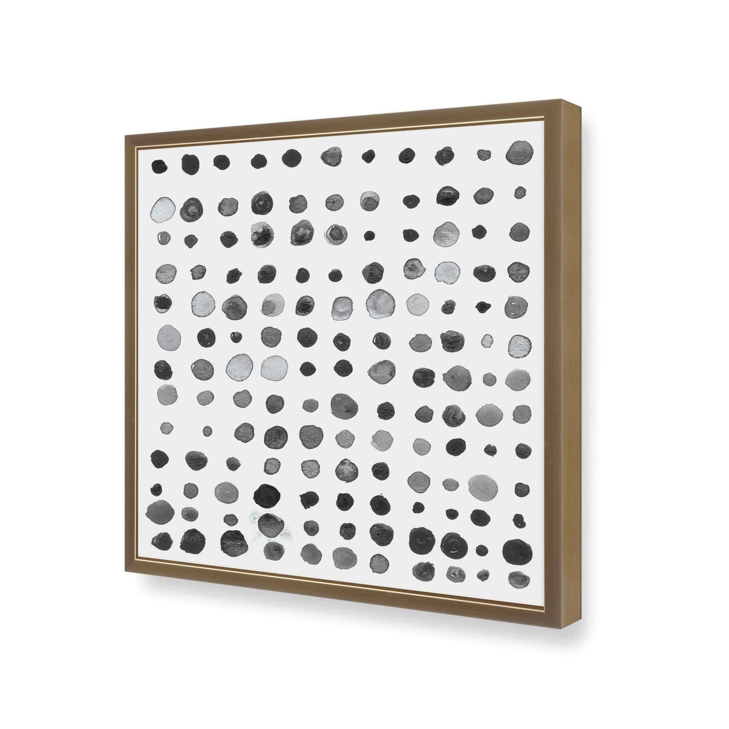 [Color:Brushed Gold], Picture of art in a Brushed Gold frame at an angle
